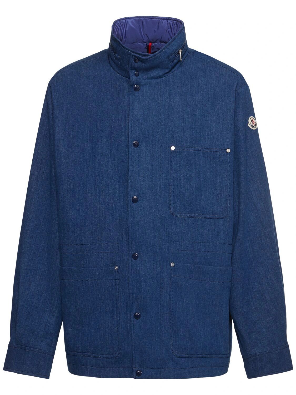 MONCLER Chesery $2100 Men's Blue Cotton Shirt Jacket New 4