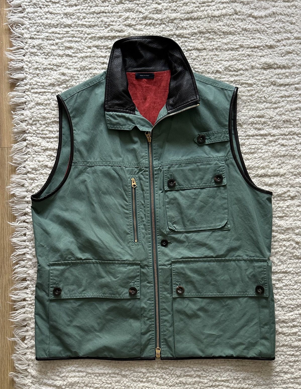 image of Drakes Drake’S Vest Men’S Green 40 Medium M Safari, Men's