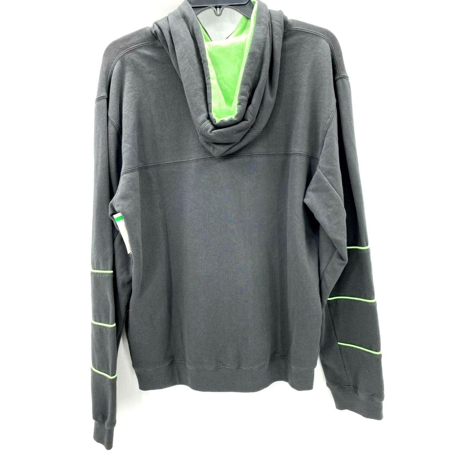 Lost Enterprises Hoodie Mens 1XL Grey Light Green Pullover Sweater Sweatshirt Y2K in Gray, Men's — image 2 of 4