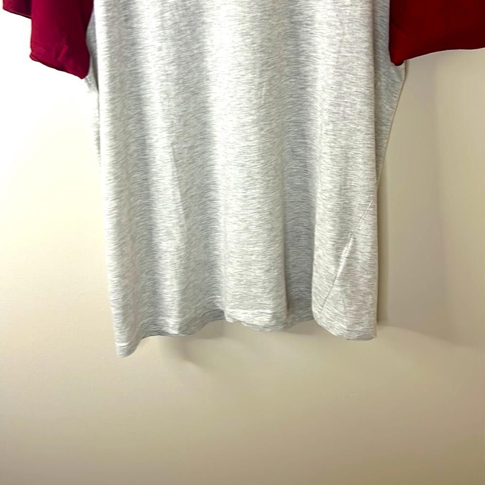 Brave Soul Brave Soul -Raglan SS T-Lg-Heather Grey w/Maroon-98/2 Ctn/el Size US L / EU 52-54 / 3 - 3 Thumbnail