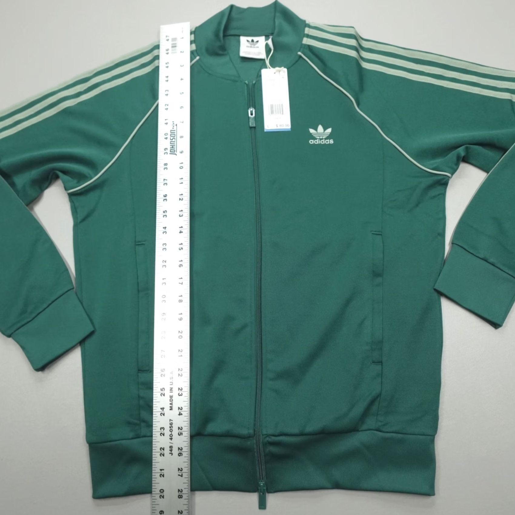 Adidas adidas Adicolor Classics SST Track Jacket Men L Green JC9922 Jacket Long Sleeve Zip Pockets Solid Logo Size US L / EU 52-54 / 3 - 7 Thumbnail