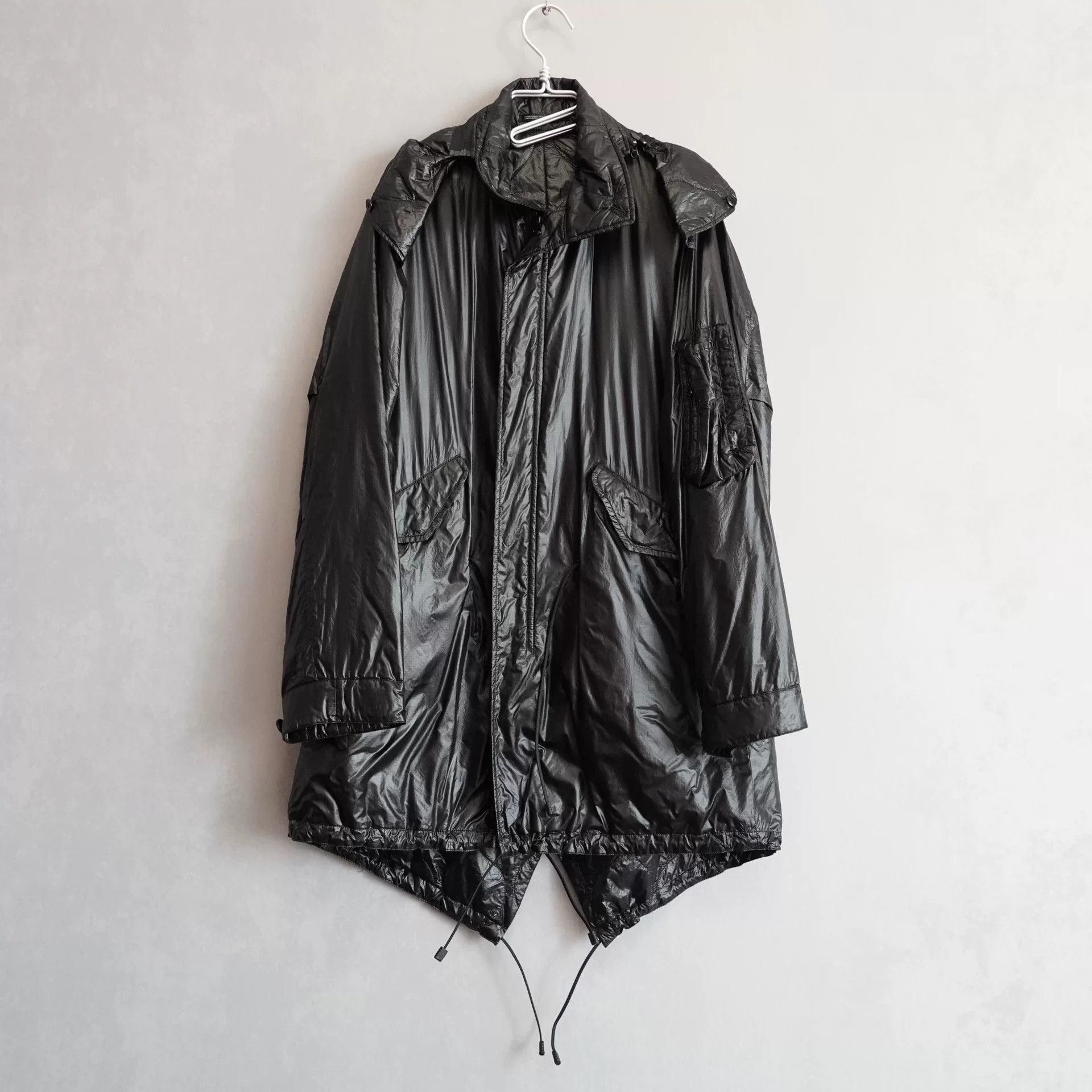 Yohji Yamamoto Yohji Yamamoto 13SS Nylon Fish Tail Coat Size US S / EU 44-46 / 1 - 1 Thumbnail