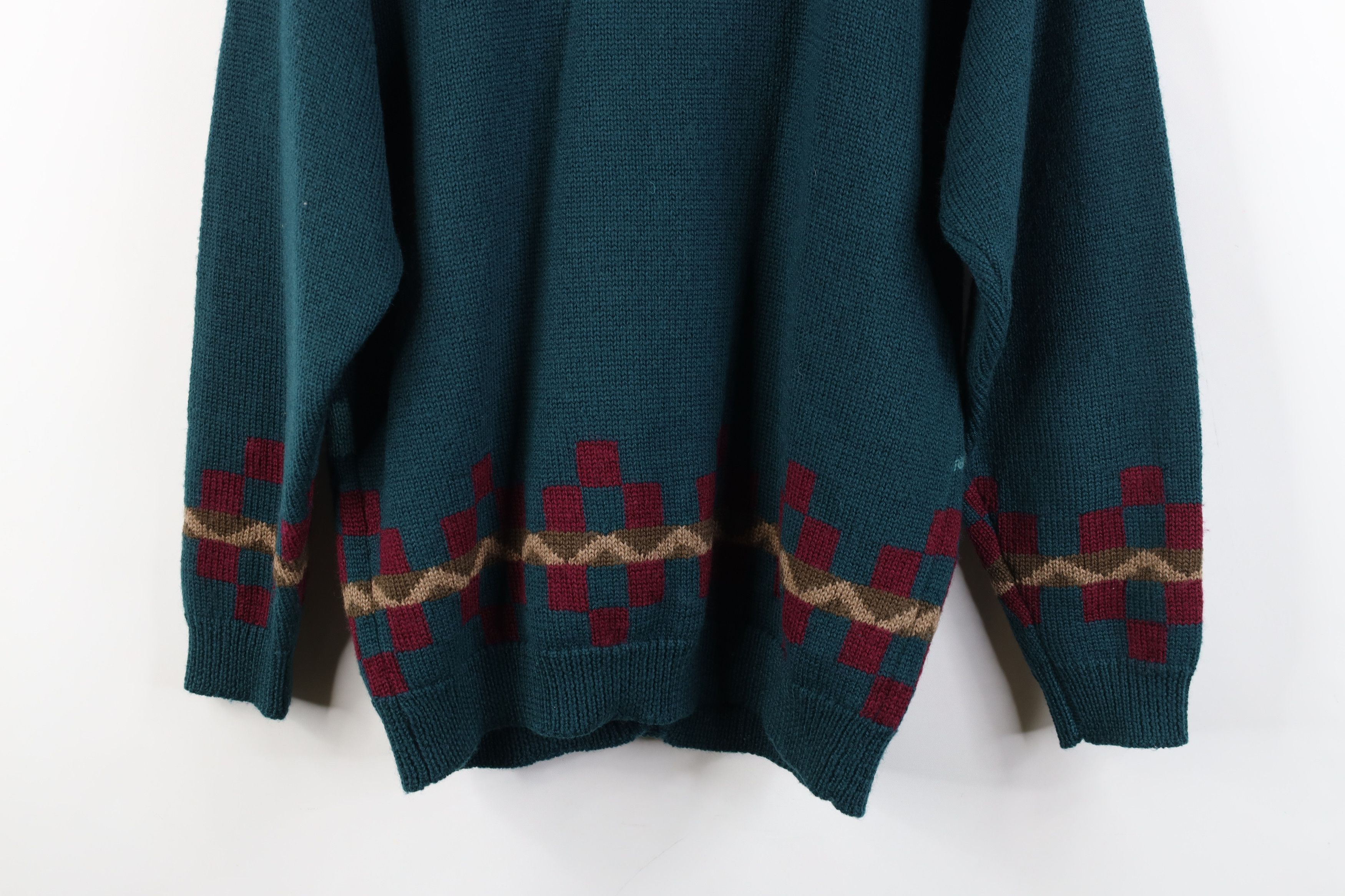 Vintage Vintage 90s Streetwear Deer Buck Wool Knit Cardigan Sweater Size M / US 6-8 / IT 42-44 - 14 Thumbnail