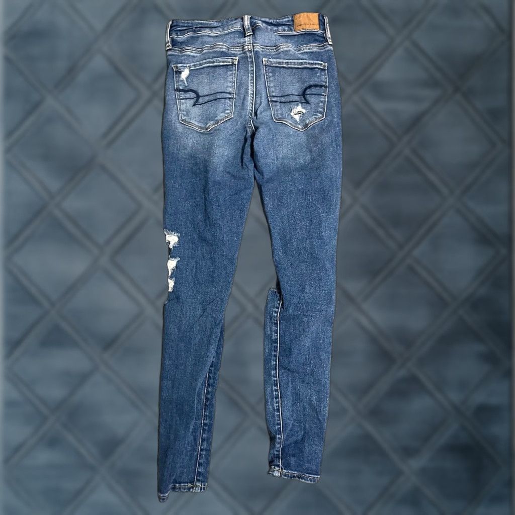 American Eagle Outfitters VINTAGE American Eagle Outfitters Blue Low Rise Jegging Pants Women Size 2 Stretch Denim 90s Size 26" / US 2 / IT 38 - 1 Thumbnail