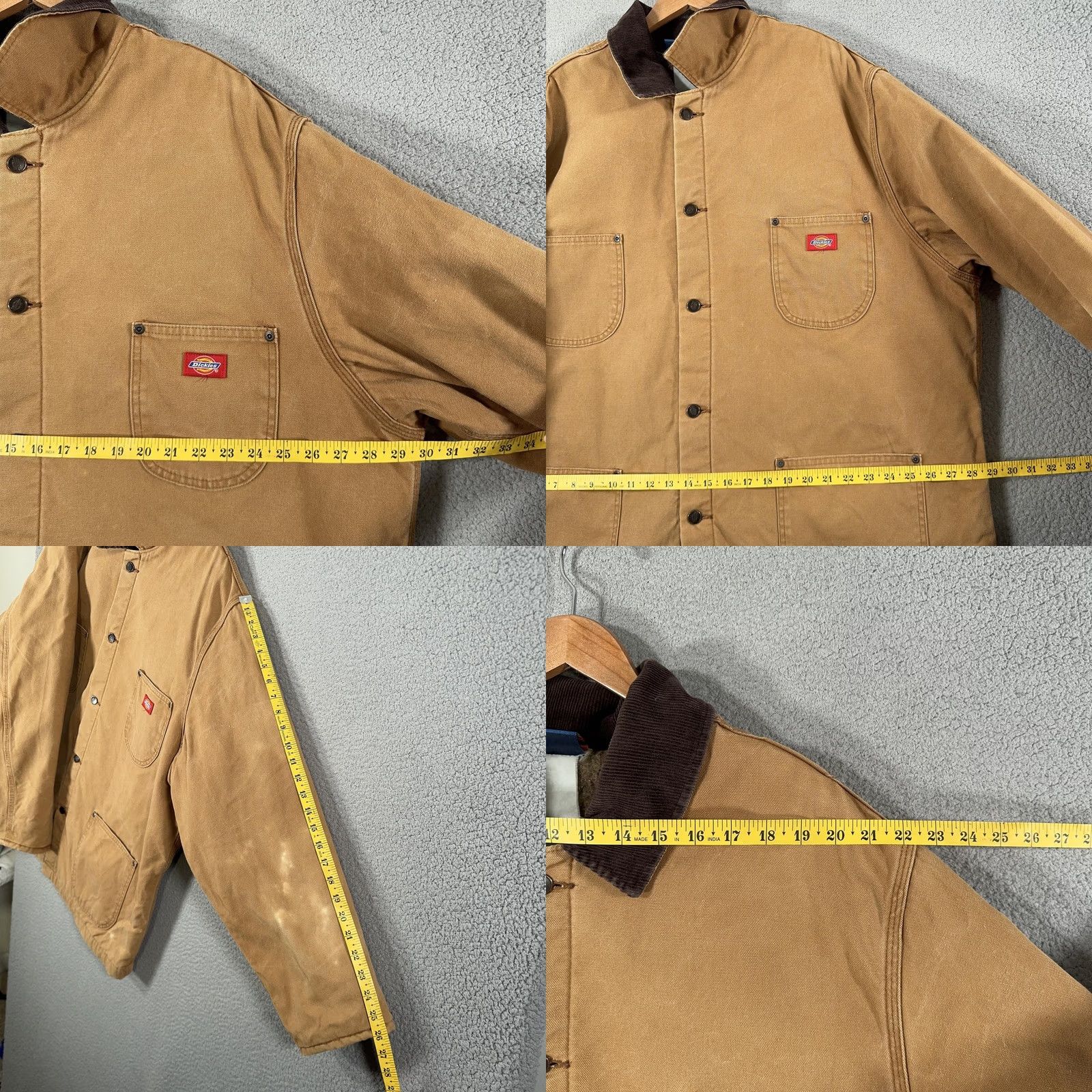 Dickies VINTAGE Dickies Jacket Corduroy Collar 2XL Brown Canvas Work Quilted Lined Insulated Wool 90s Mens Size US XXL / EU 58 / 5 - 10 Thumbnail