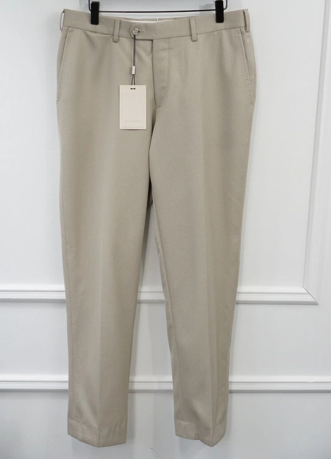 Men Suitsupply Trousers Brescia Beige Wool Size 25 UK/US40S