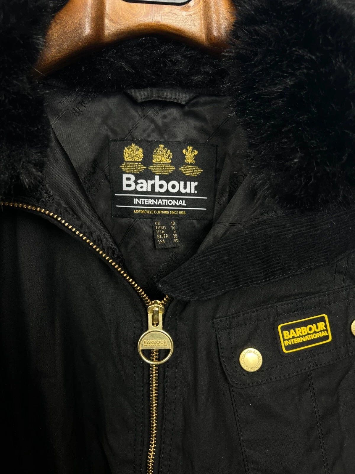 Barbour Barbour International Nesbitt Wax Cotton Black Jacket Size M / US 6-8 / IT 42-44 - 7 Thumbnail