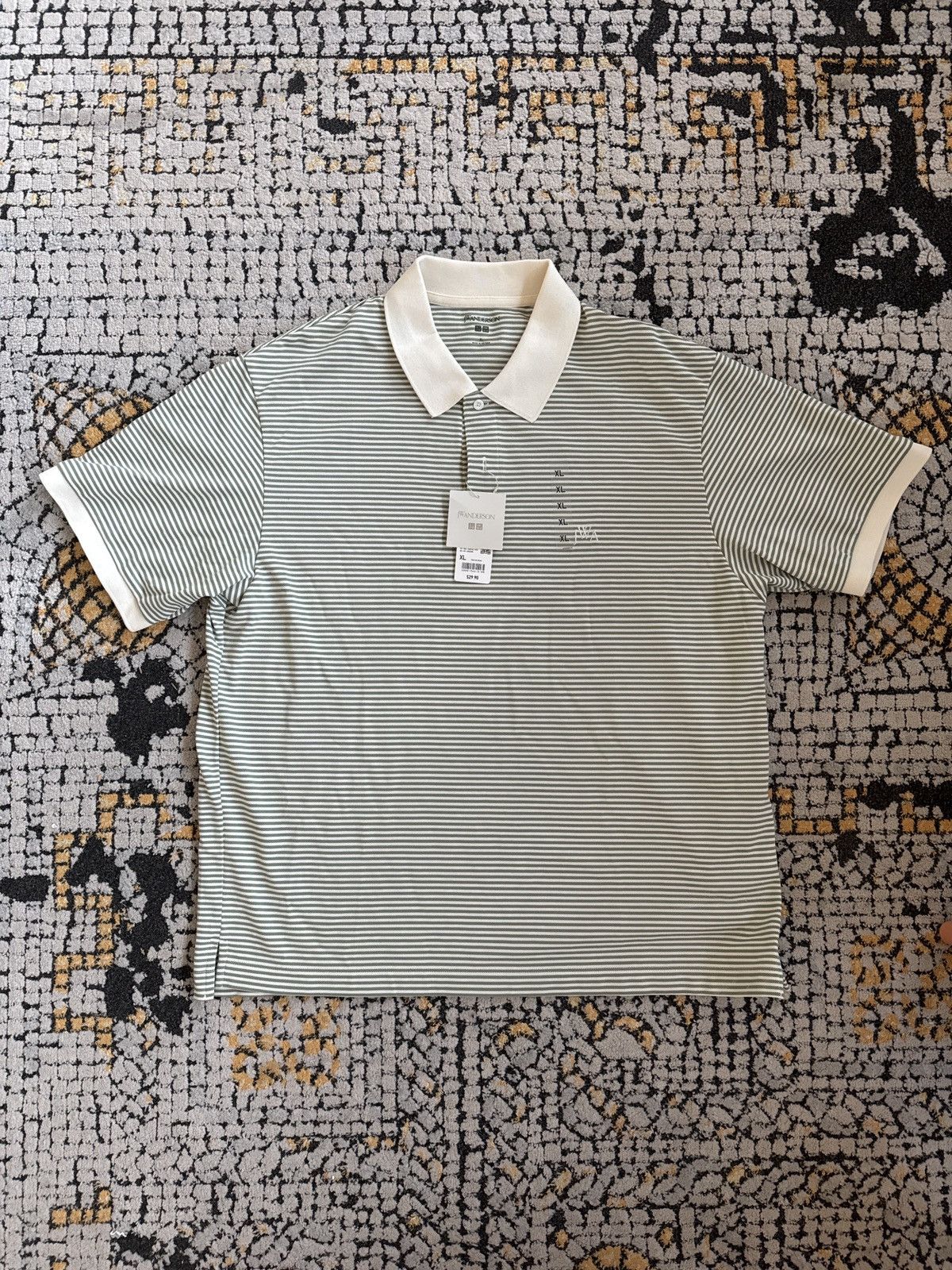 Uniqlo x JW Anderson Striped Polo - Green