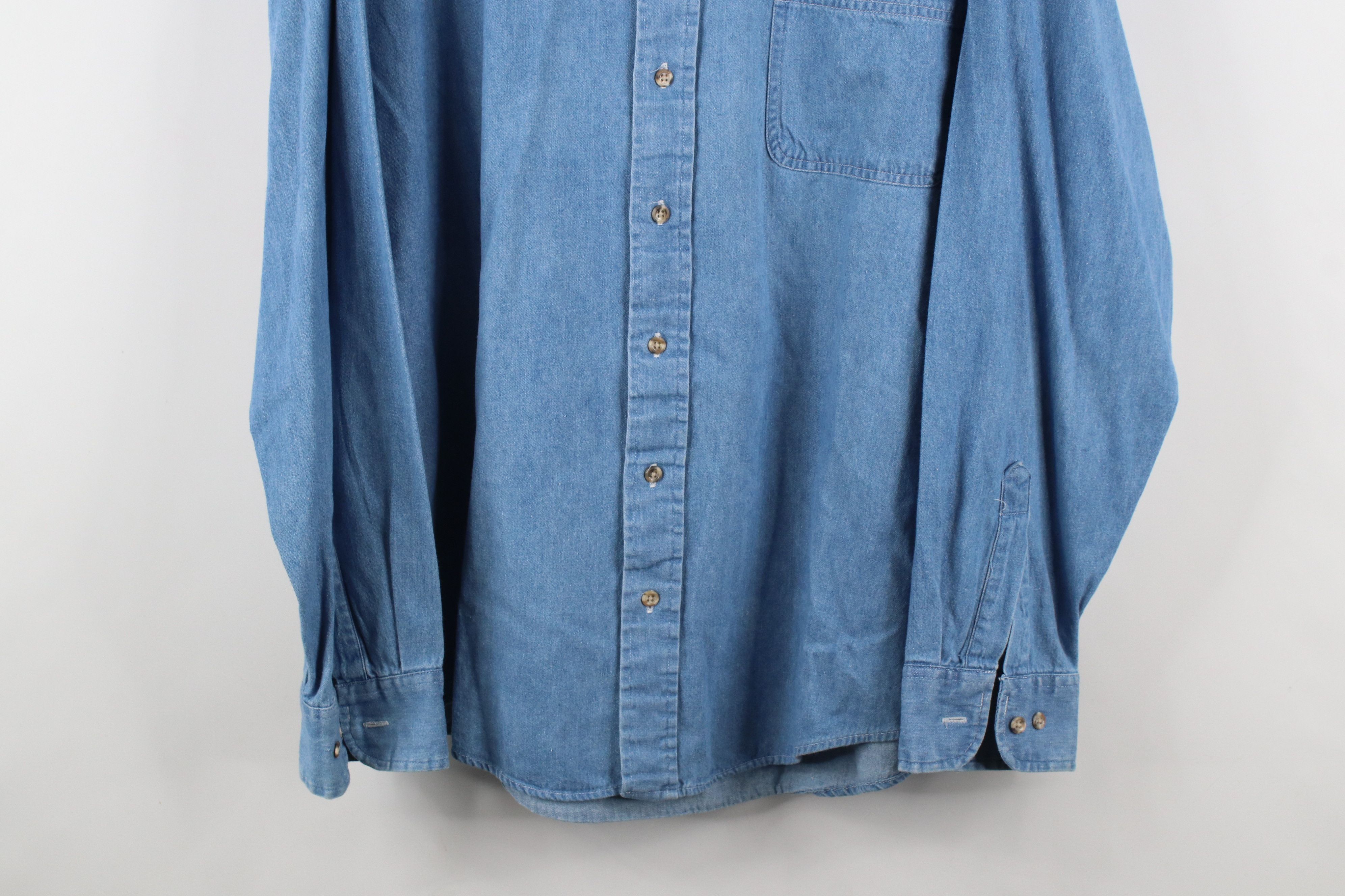 Vintage Vintage 90s Streetwear Tabasco Hot Sauce Denim Button Shirt Size US XL / EU 56 / 4 - 3 Thumbnail