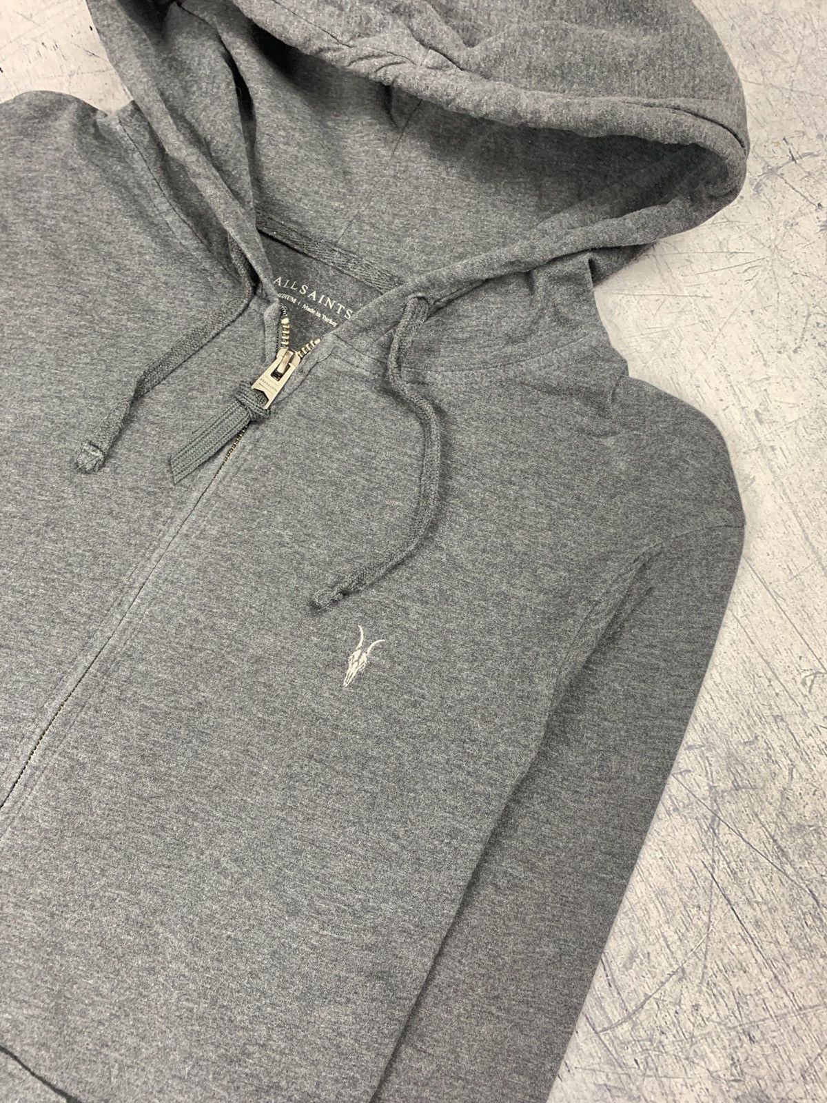 Allsaints Designer Allsaints Full Zip Hoodie Ramskull Logo Dark Gray Size US M / EU 48-50 / 2 - 4 Thumbnail