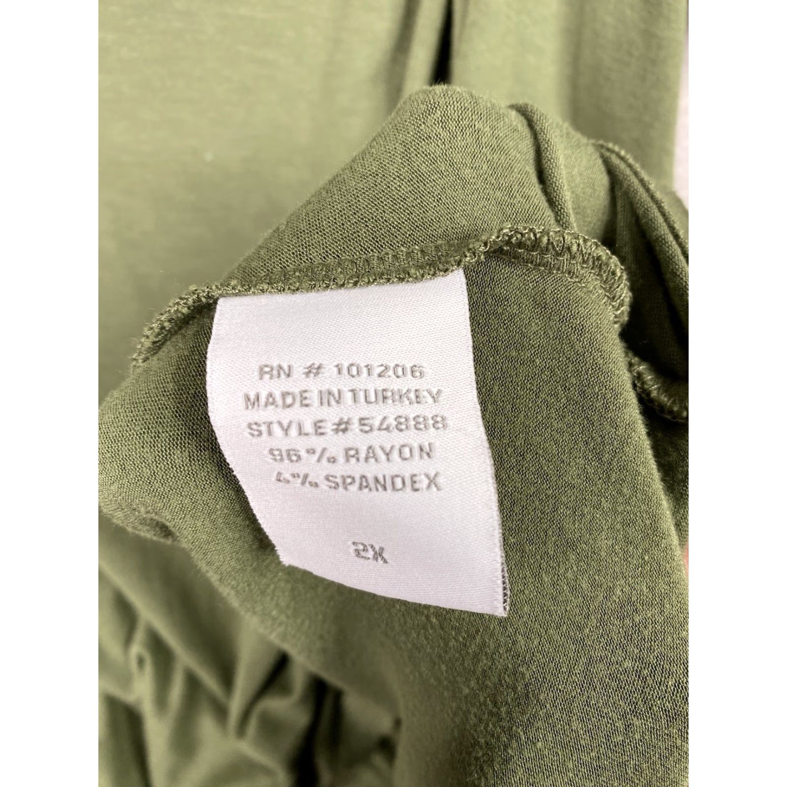 Soft Surroundings Soft Surroundings Tunic Blouse Women 2X Green Long Sleeve V-Neck Pockets Rolled Tab Sleeve Casual Open-Front Size XXL / US 16-18 / IT 52-54 - 7 Thumbnail