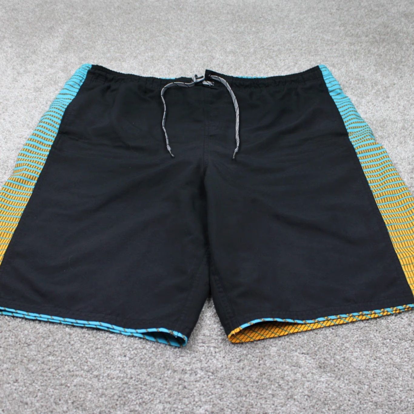 Nike Nike Swim Trunks Mens XL Black/Blue Lined Polyester Drawstring 11" Inseam Trunks Size ONE SIZE - 2 Thumbnail