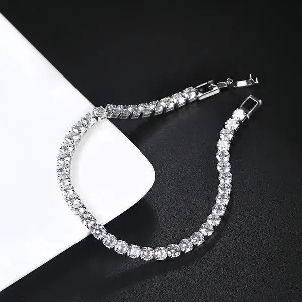 VIBE Tennis trendy crystal bracelet for men streetwear Size ONE SIZE - 2 Thumbnail