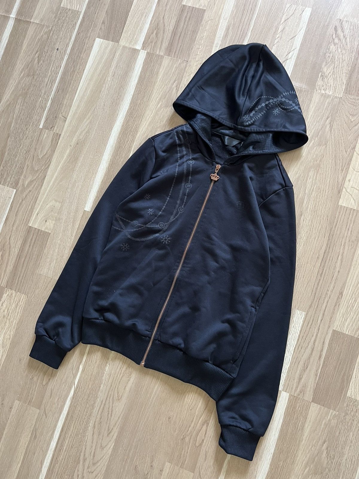 Adidas × Vintage Adidas vintage punk avant garde zip hoodie crown y2k style Size M / US 6-8 / IT 42-44 - 2 Thumbnail