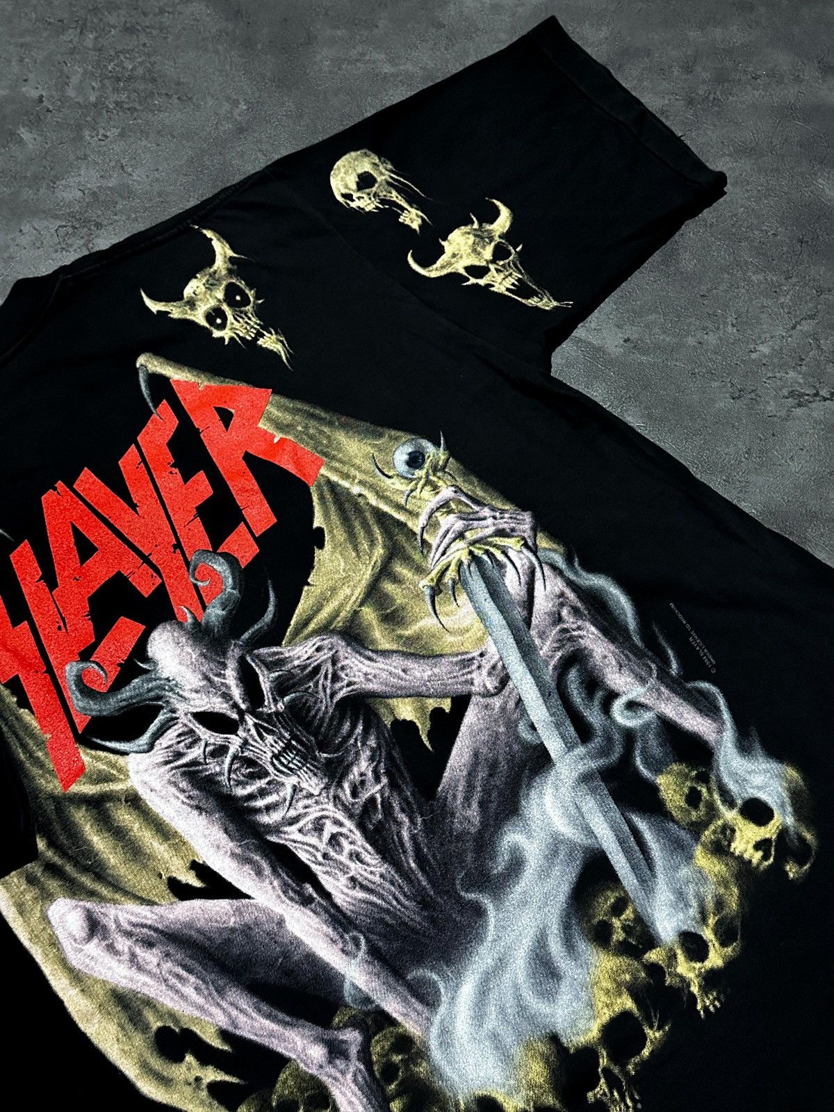 Band Tees 🔥RARE🔥Vintage 90s Slayer demon sword Size US XL / EU 56 / 4 - 3 Thumbnail