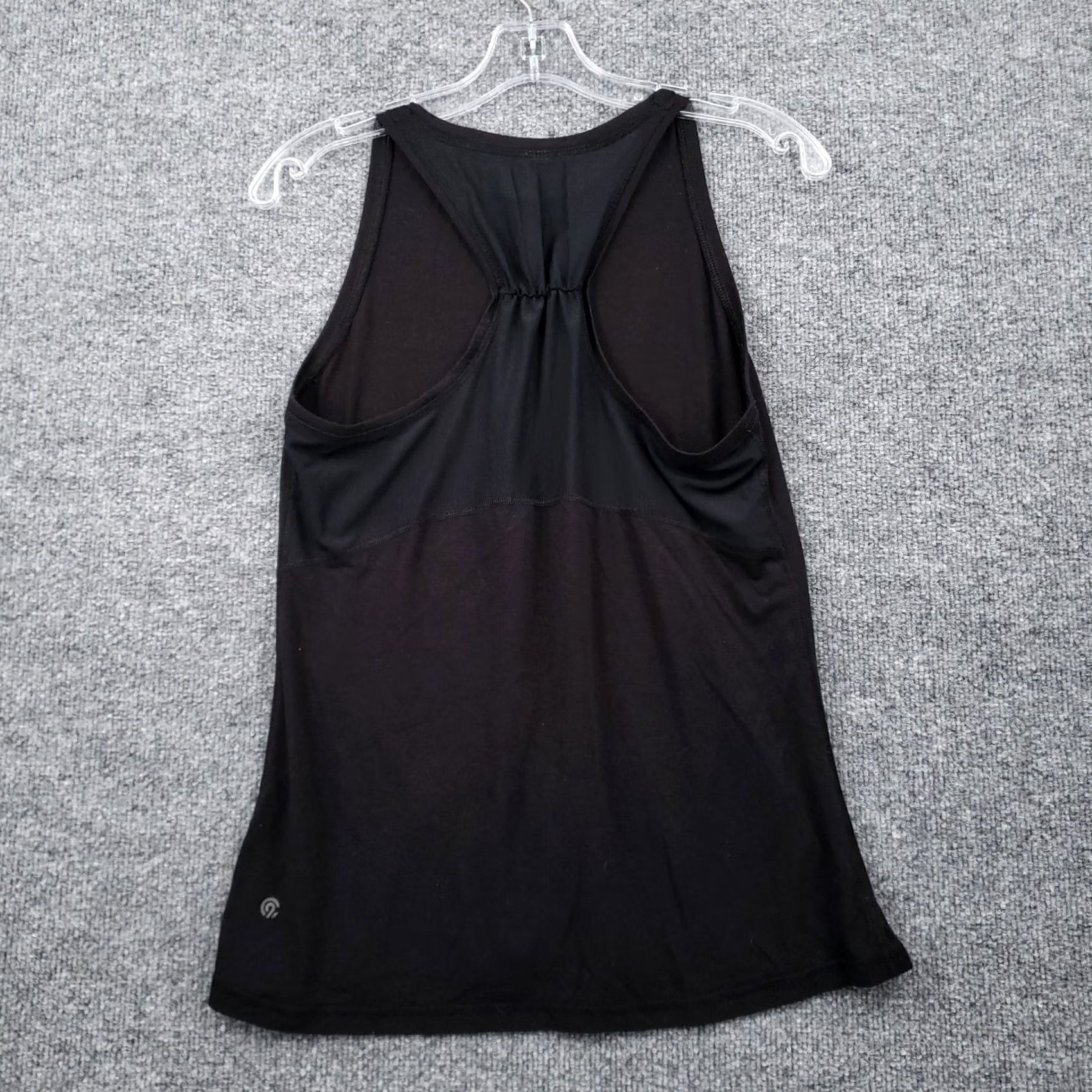 Champion C9 By Champion Tank Womens S Small Black Round Neck Sleeveless Ruched Racerback Size S / US 4 / IT 40 - 2 Thumbnail
