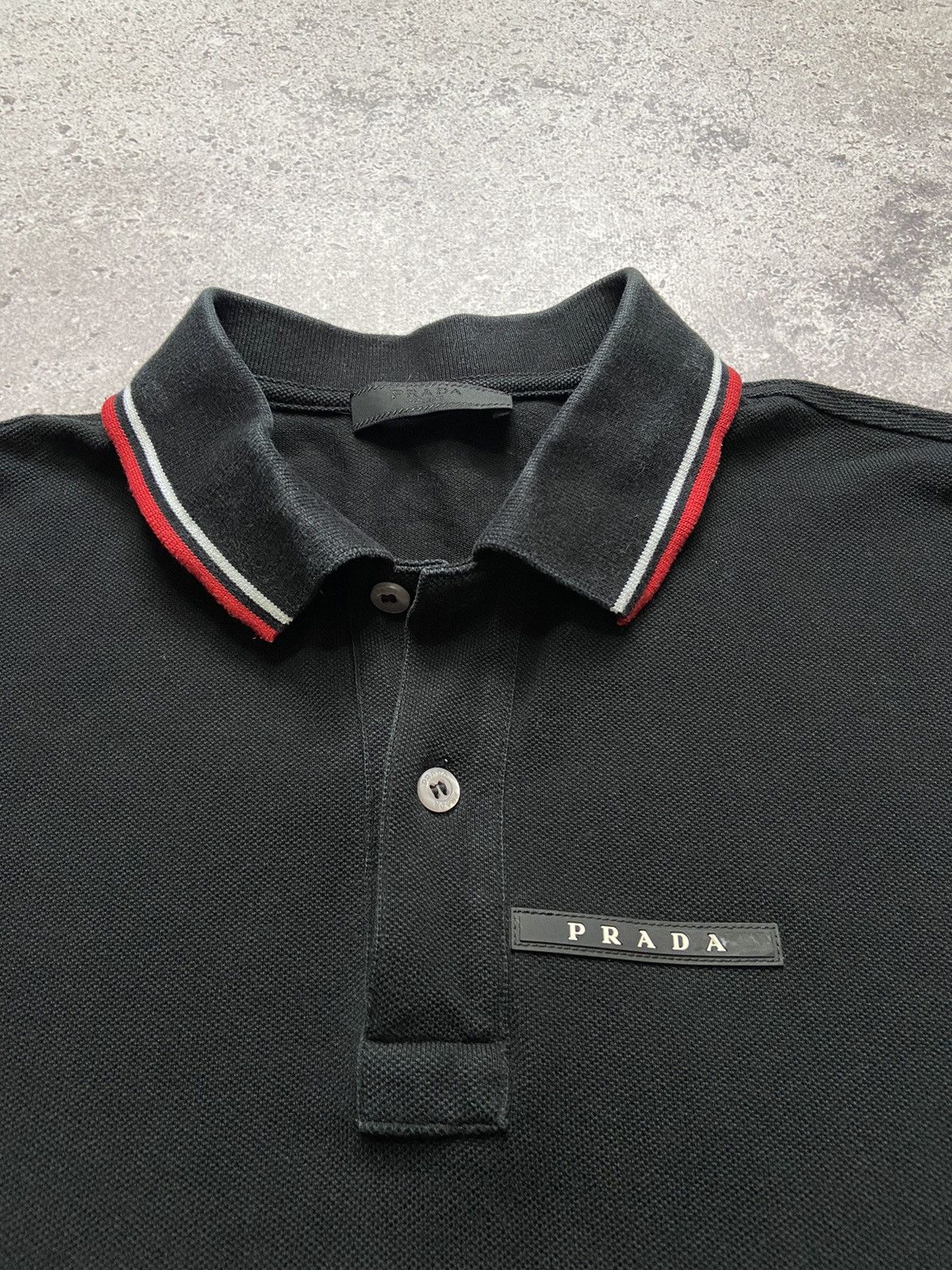 Prada PRADA Polo Shirt Short Sleeve black Tab Size US M / EU 48-50 / 2 - 2 Thumbnail
