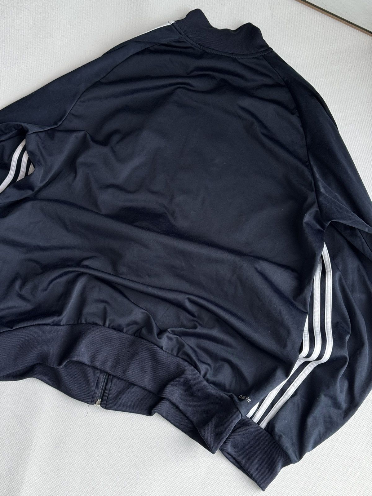 Adidas Vintage Crazy Adidas Navy Track Jacket Y2K Zip Up Hoodie Size US L / EU 52-54 / 3 - 12 Thumbnail