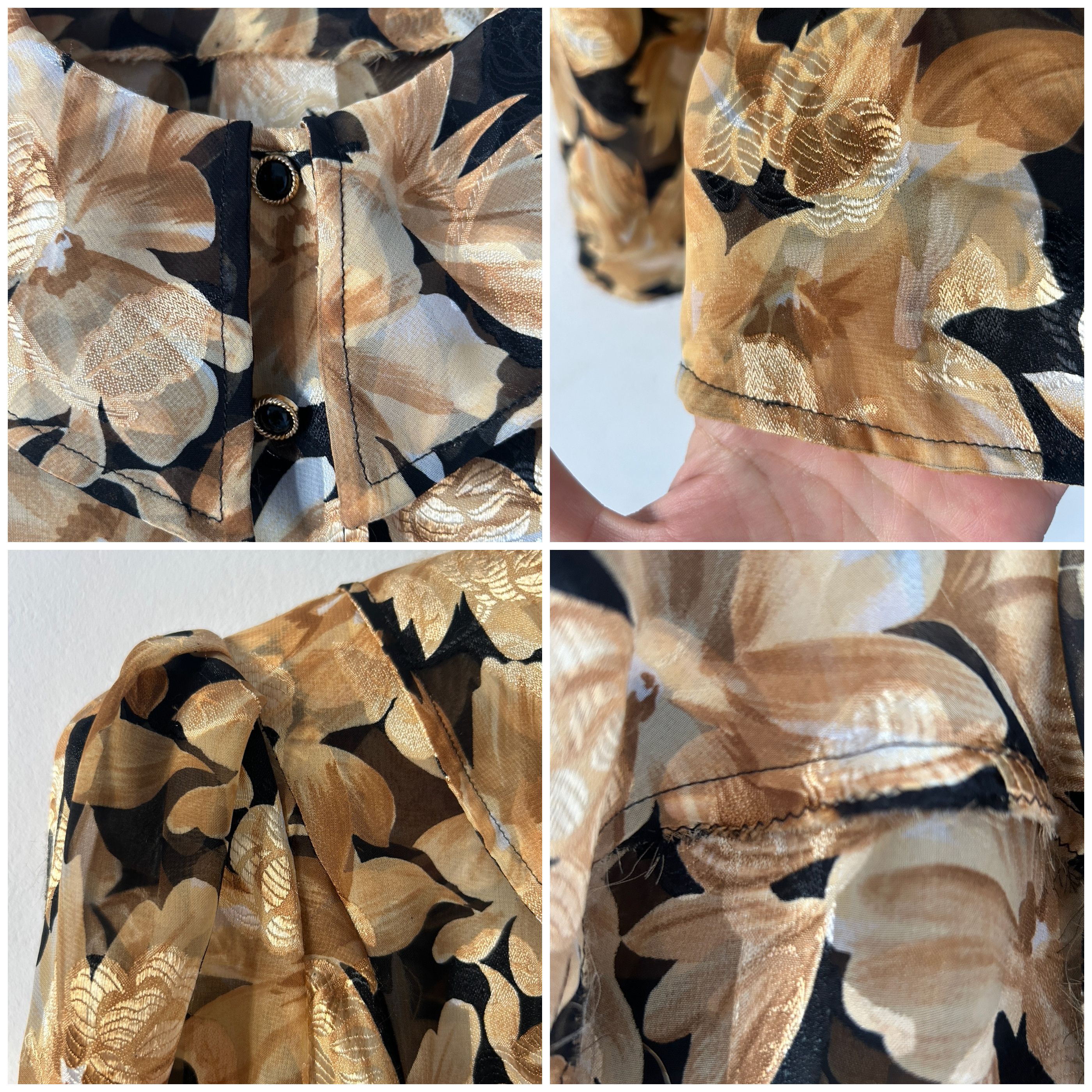 Vintage Vintage 80s Floral Peplum Blouse Size M / US 6-8 / IT 42-44 - 9 Thumbnail