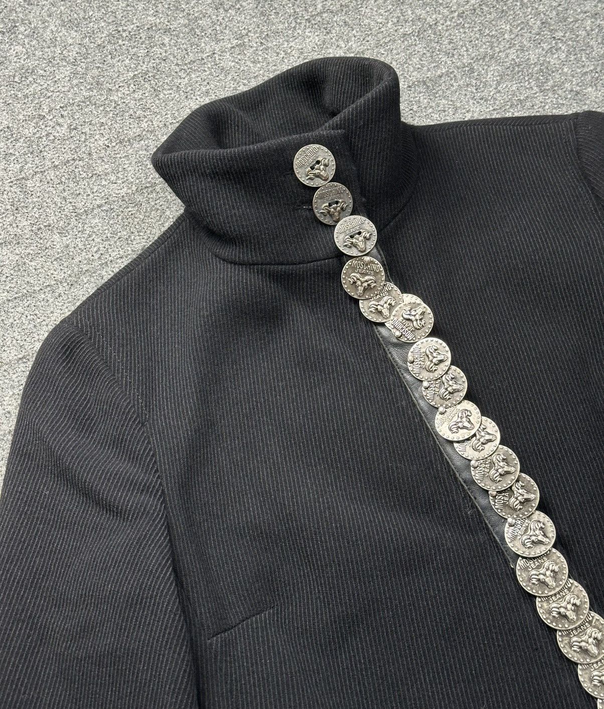 Moschino Moschino Jeans - Vintage Nipoli High Neck Wool Multi Button Size US XS / EU 42 / 0 - 3 Thumbnail