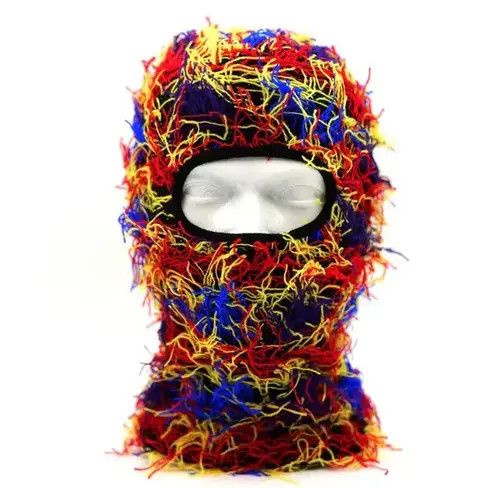 Other Balaclava Distressed Knitted Fuzzy Beanie Hat Size ONE SIZE - 1 Thumbnail