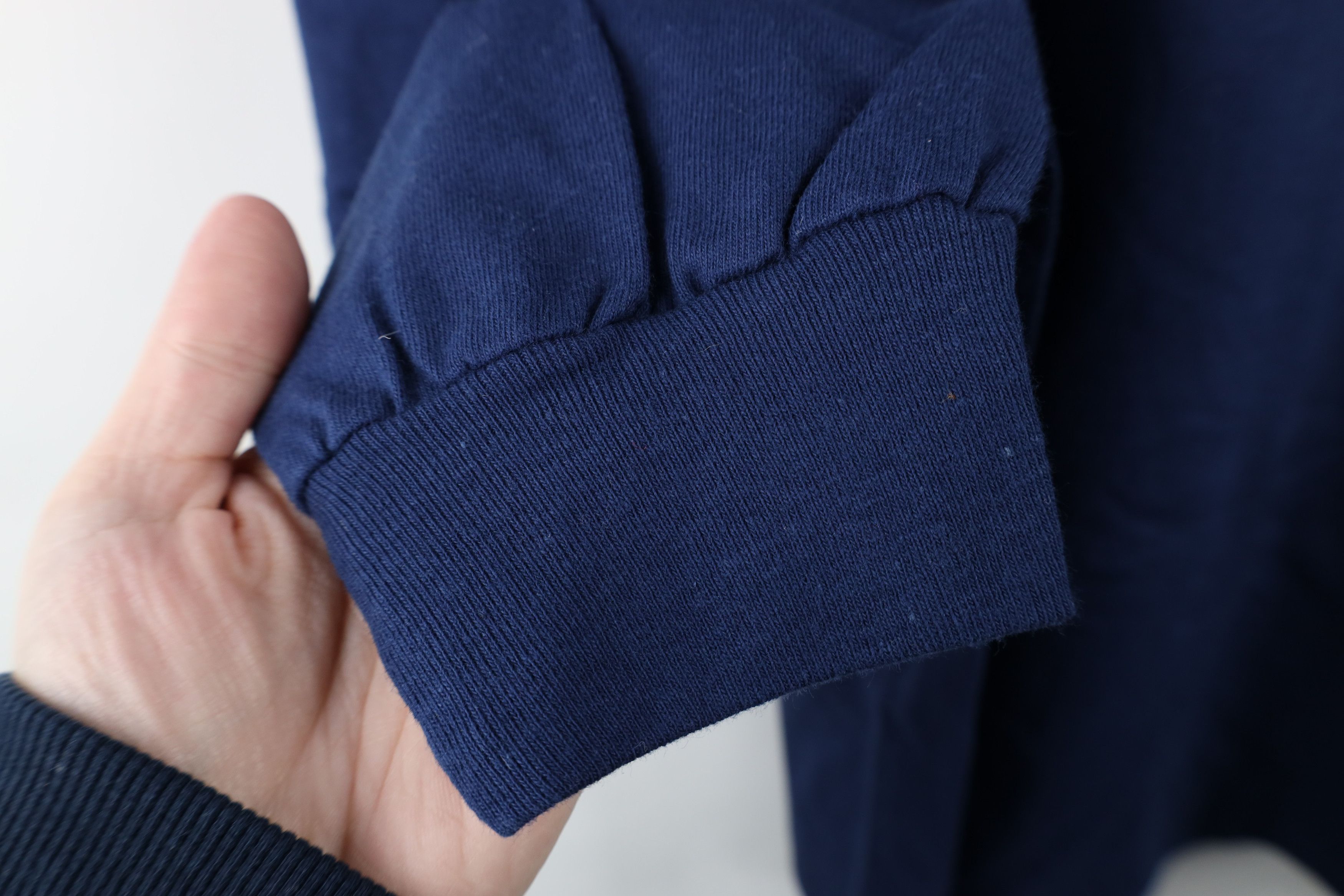 Hanes × Vintage Vintage 90s Hanes Beefy Cotton Long Sleeve T-Shirt Navy Blue Size US XL / EU 56 / 4 - 5 Thumbnail