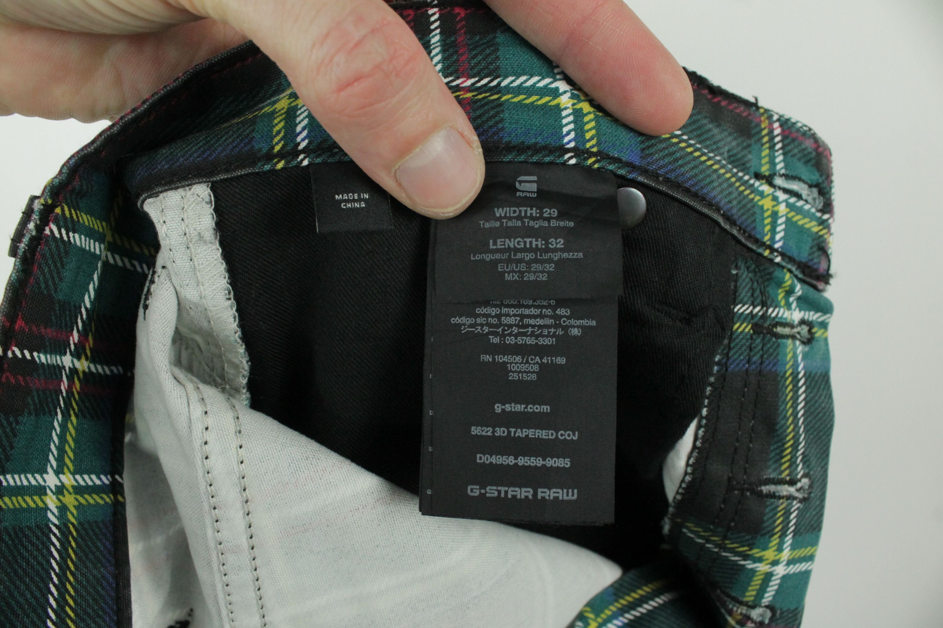 G-Star G-Star Pharrell Williams 5622 3D Tapered Coj X25 Tartan Size US 29 - 5 Thumbnail