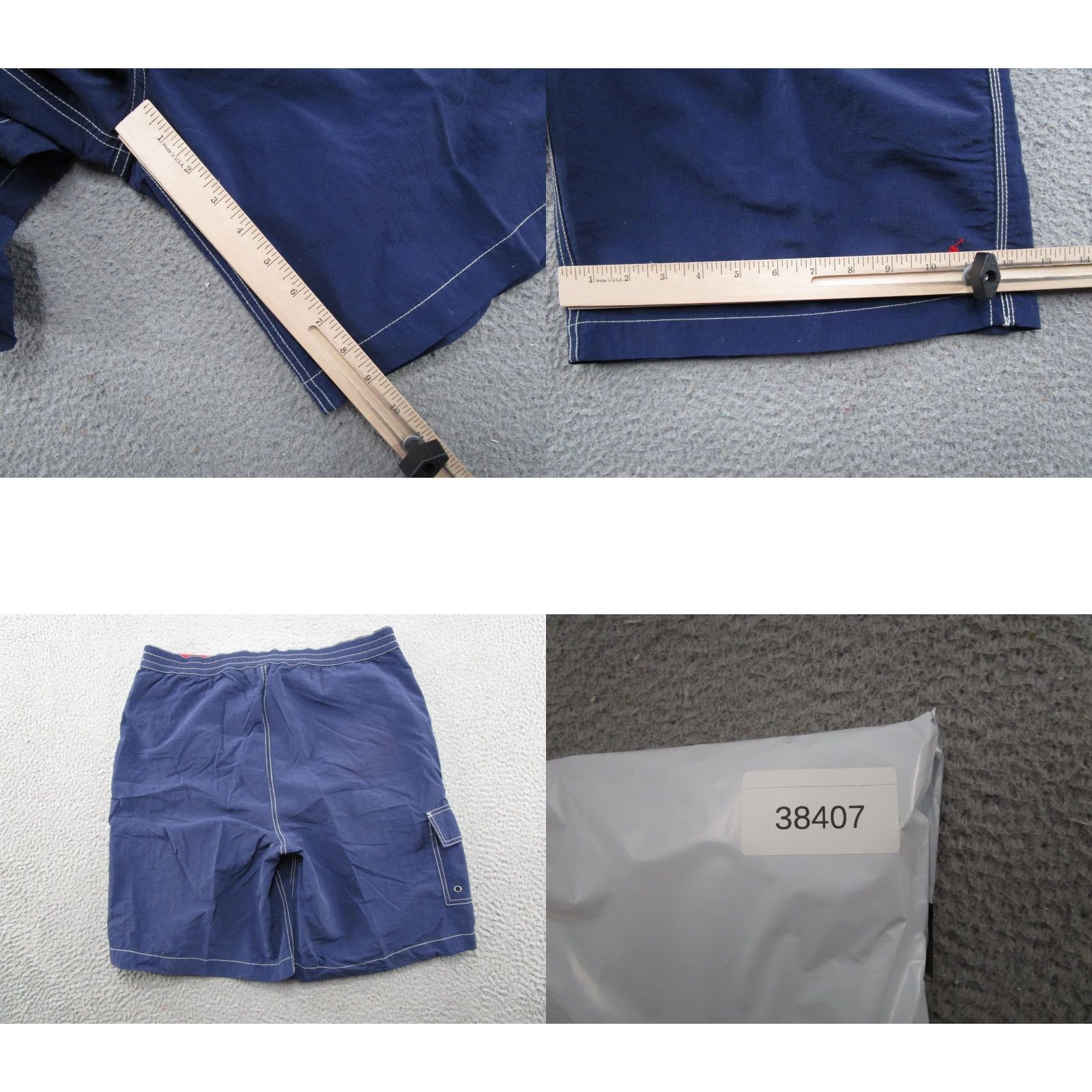 Polo Ralph Lauren VINTAGE Polo Ralph Lauren Swim Trunks Board Shorts Mens L Blue Navy Blue Poly Blend Drawstring Pockets Quick Dry Logo Beach Size US L / EU 52-54 / 3 - 8 Thumbnail