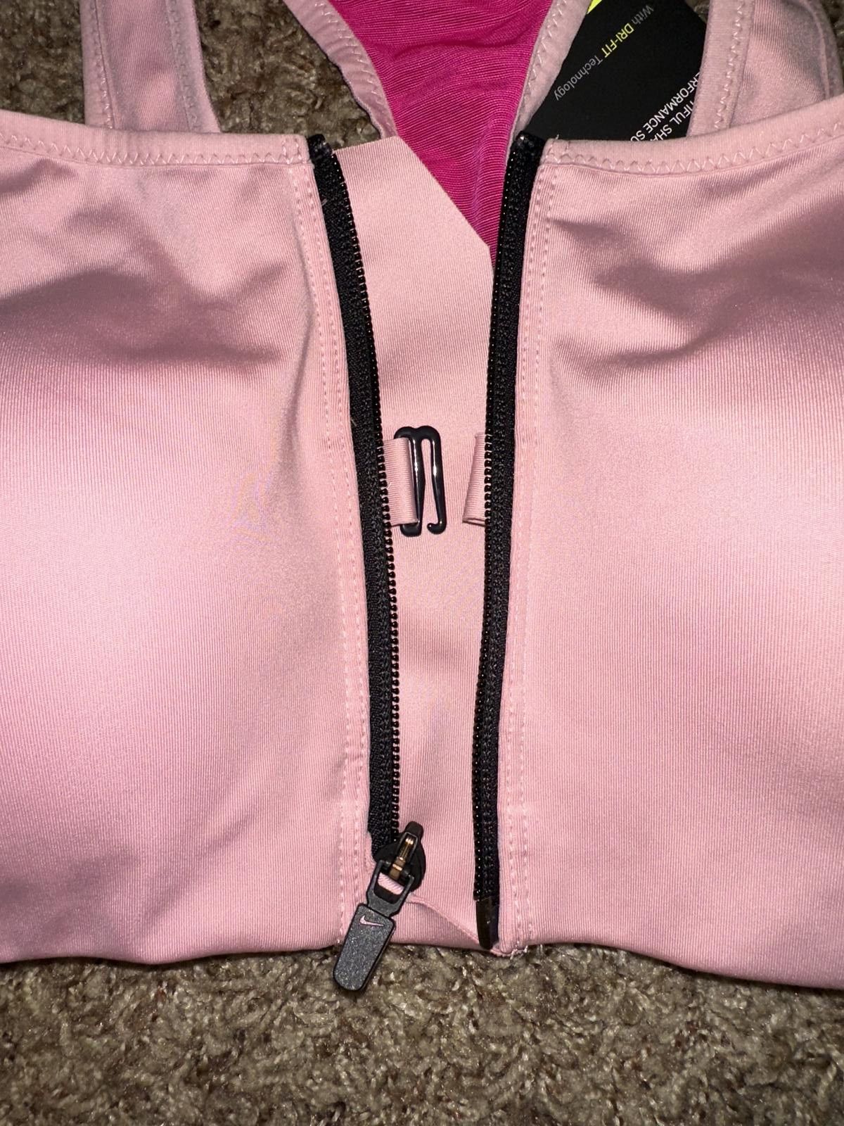 Nike Nike Women’s Dri-Fit. Shape High Support Padded Zip Front Sports Bra Size ONE SIZE - 7 Thumbnail