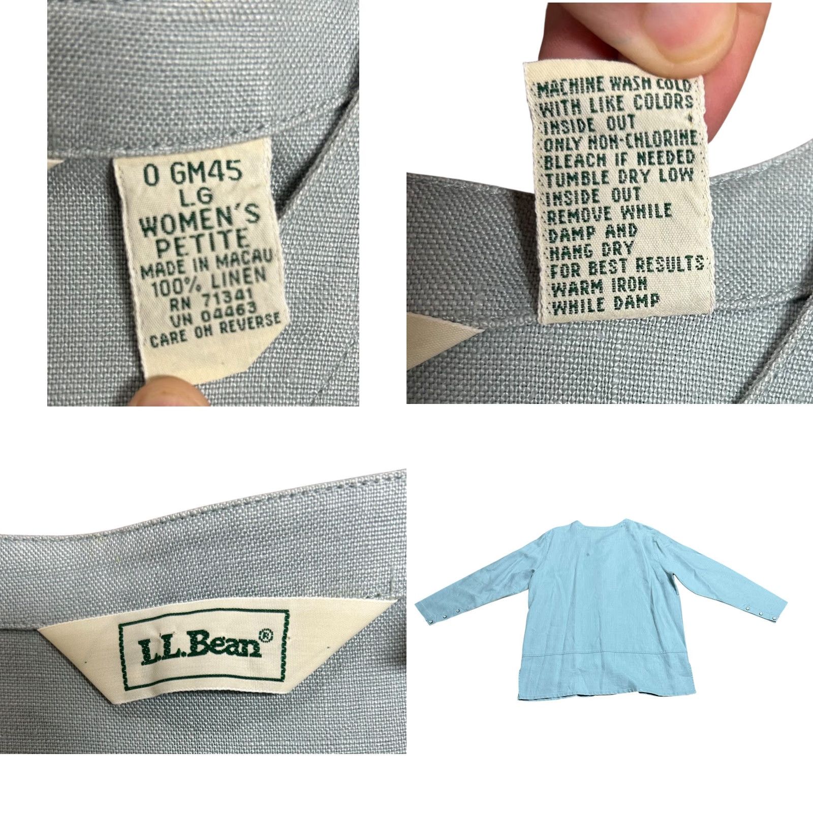 Vintage VINTAGE L.L.Bean Woman's 2 Piece Skirt Suit Light Blue Long Sleeve Skirt Suit Womens 90s Premium Female Mens? Size XL / US 12-14 / IT 48-50 - 8 Thumbnail