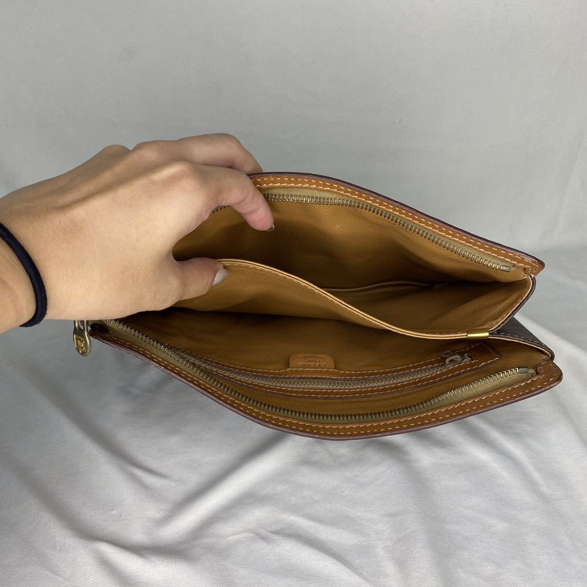 Celine × Vintage Celine Macadam Leather Clutch Size ONE SIZE - 8 Thumbnail