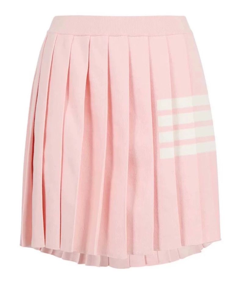 Thom Browne Thom Browne A pink knit pleated skirt Size 24" / US 00 / IT 34 - 2 Thumbnail