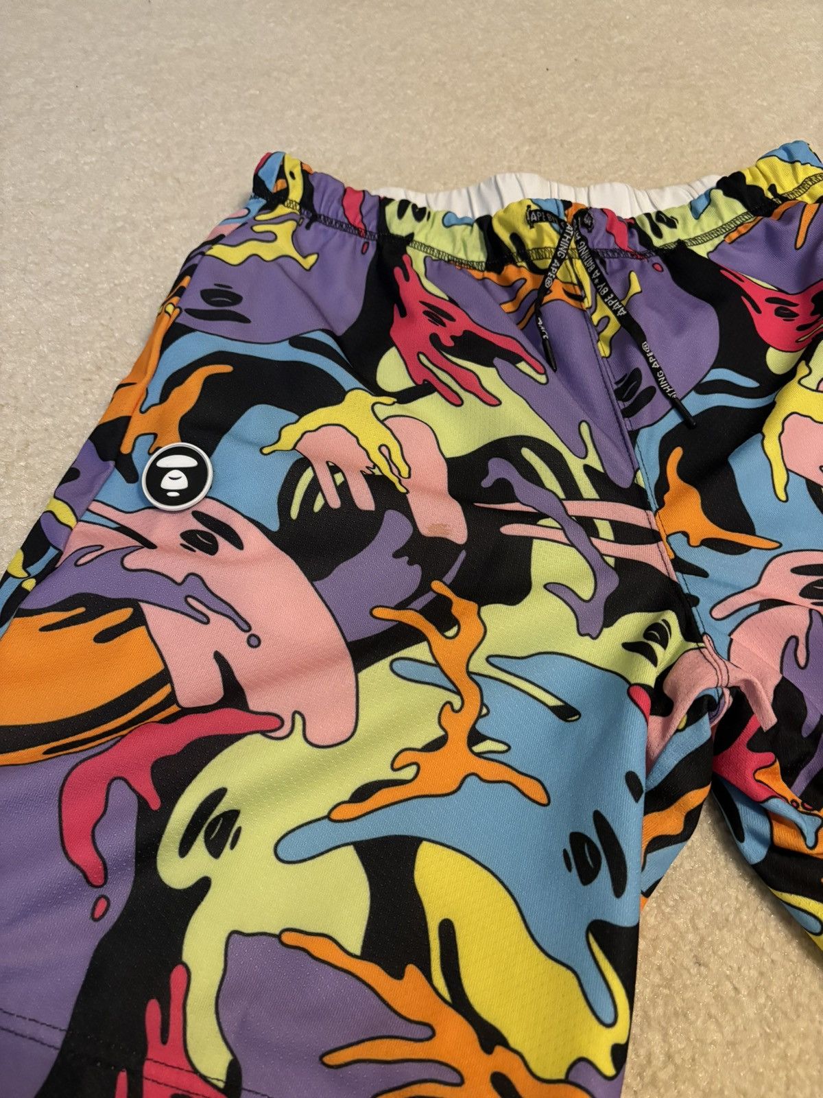 Aape A Bathing Ape Reversible Space Multicolor Camo Shorts Grey Size US 34 / EU 50 - 2 Thumbnail