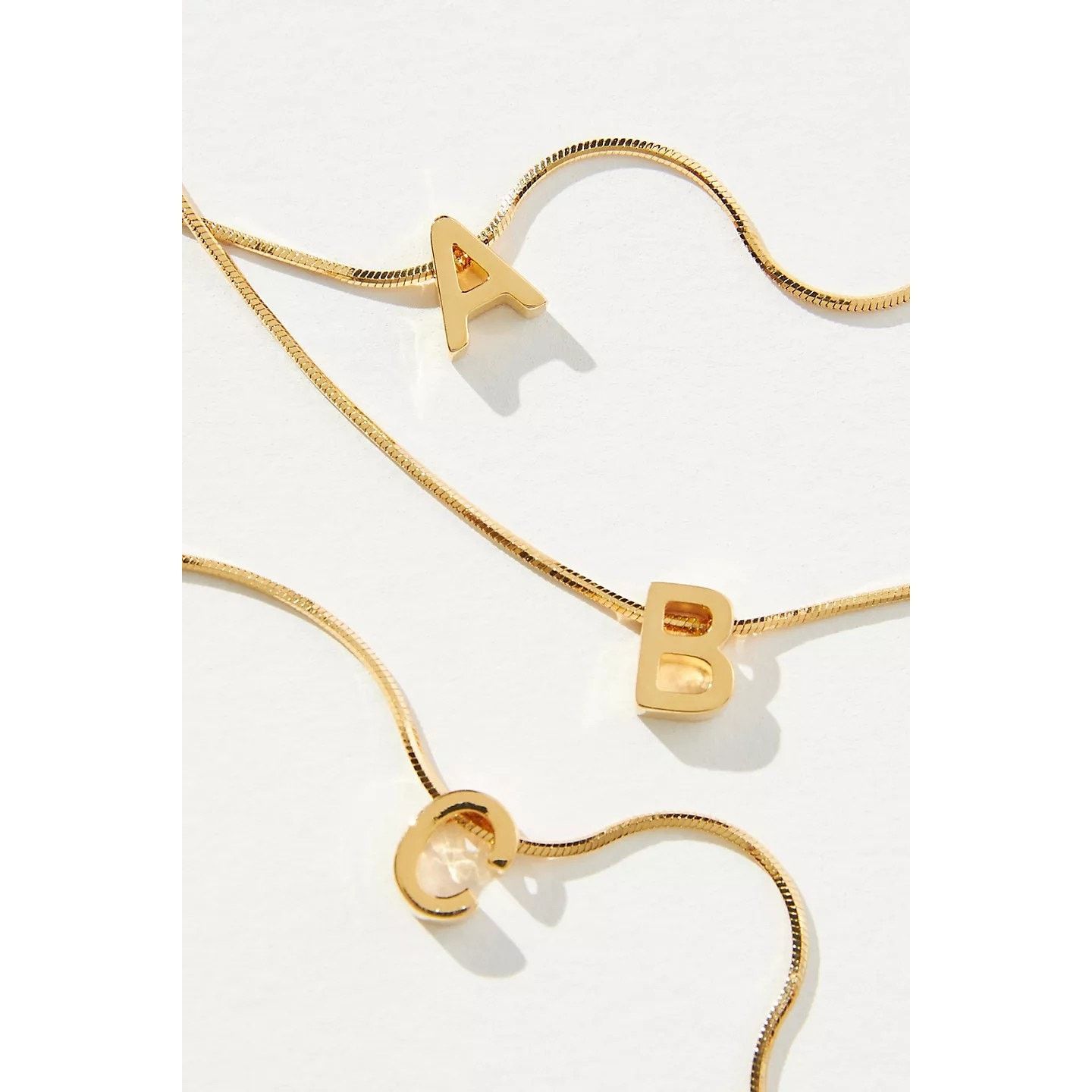 Anthropologie New Serefina Dainty Monogram 14K Gold Plated U Necklace Size ONE SIZE - 4 Thumbnail