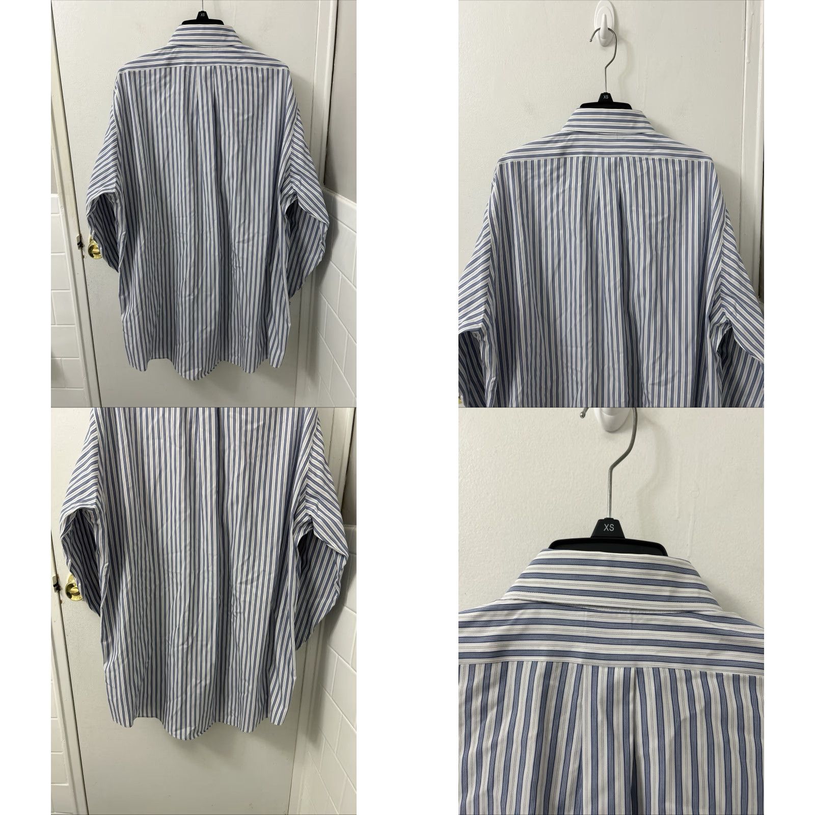 Brooks Brothers Brooks Brothers Original Polo Shirt Mens 16 Blue White Striped Traditional L/S Dress Shirt Non-Iron Button-Down Collar Size US L / EU 52-54 / 3 - 8 Thumbnail