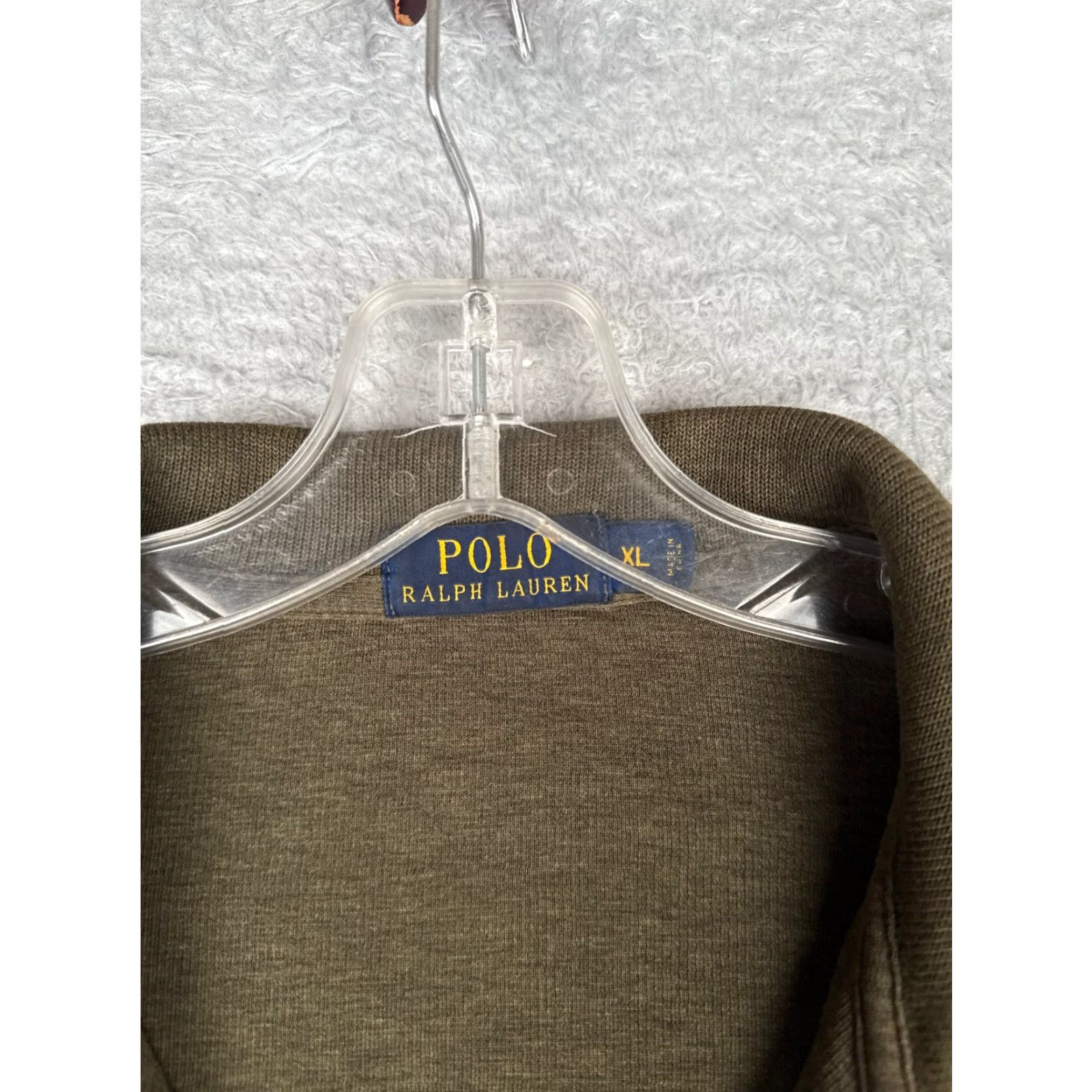 Polo Ralph Lauren Polo Ralph Lauren Sweater Men XL Brown 1/4 Zip Mock Neck 100% Cotton Pullover Knit Subtle Embroidered Logo Size US XL / EU 56 / 4 - 7 Thumbnail