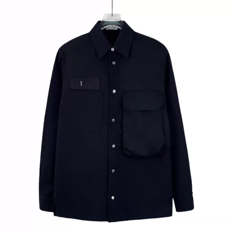 Dior Dior Size 37 Co-branded black logo embroidered cotton lape Size US XXS / EU 40 - 1 Thumbnail
