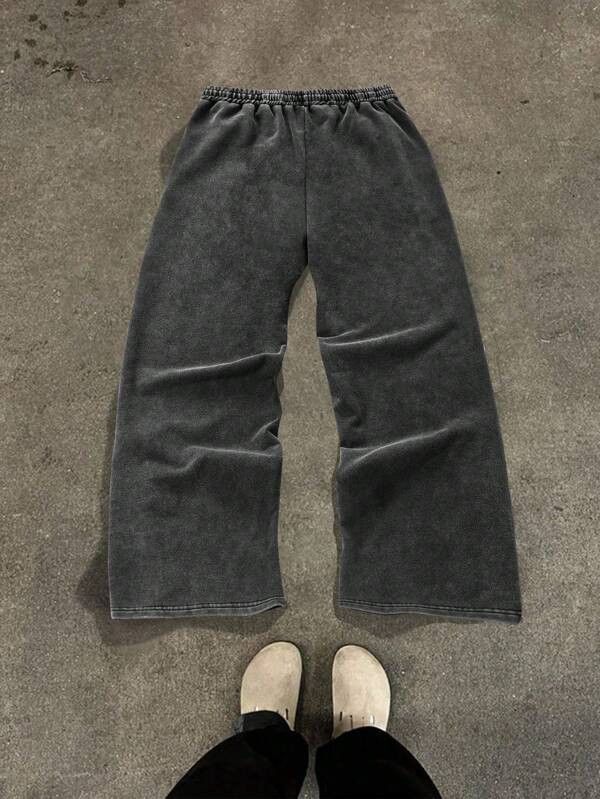 Japanese Brand Men's and Women's Washed Out Zipper Sweatpants Size US 40 / EU 56 - 2 Thumbnail