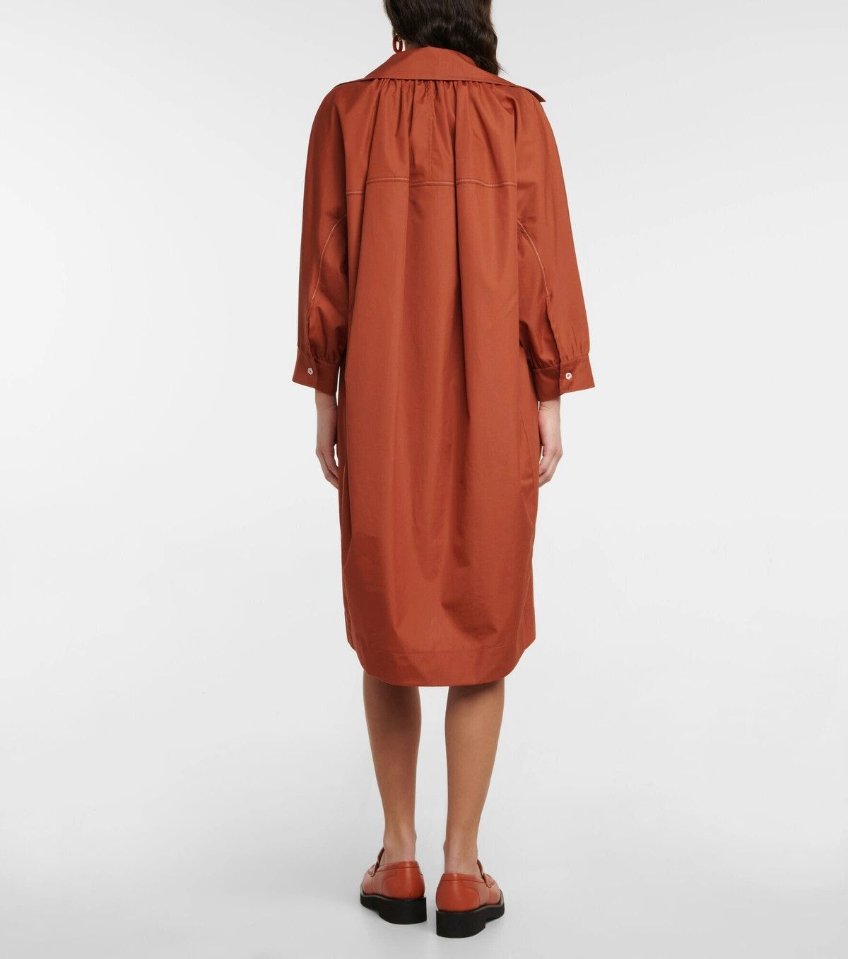 Marni o1y1025 Midi Dress in Brown Size S / US 4 / IT 40 - 4 Thumbnail