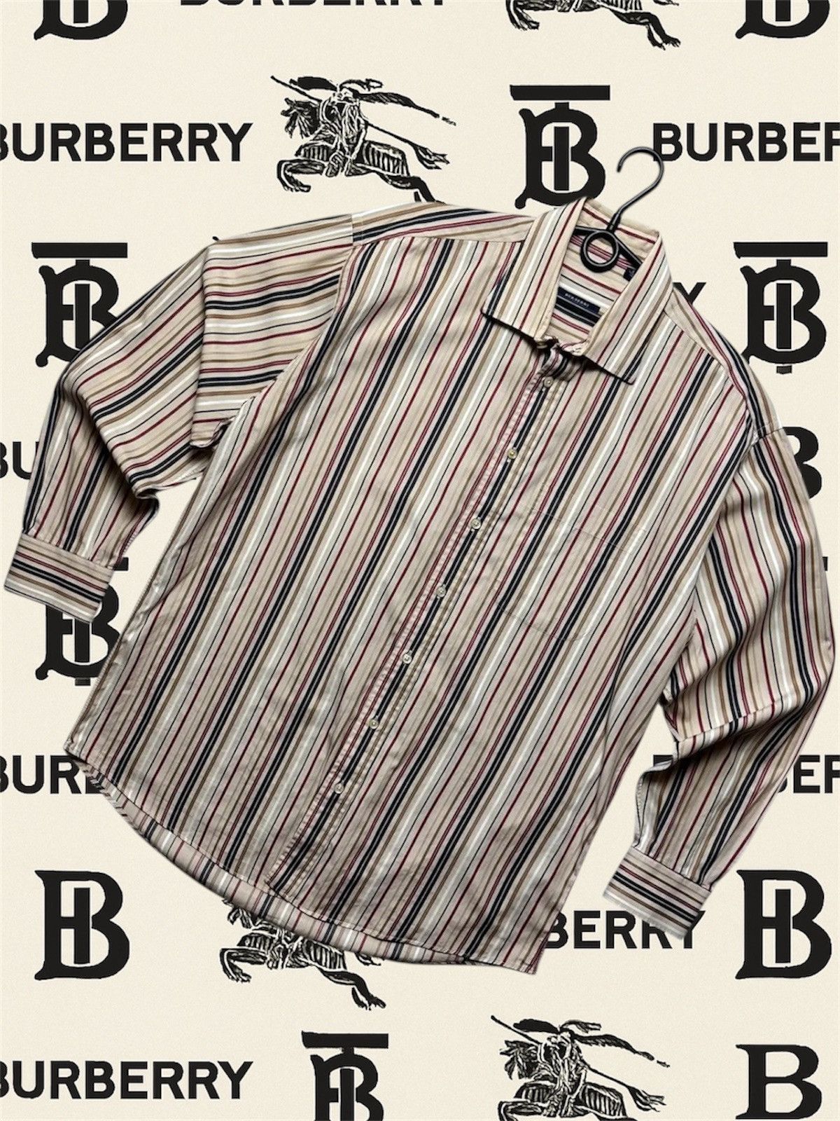 Burberry Vintage Burberry striped plaid shirt L rare Size US L / EU 52-54 / 3 - 1 Thumbnail