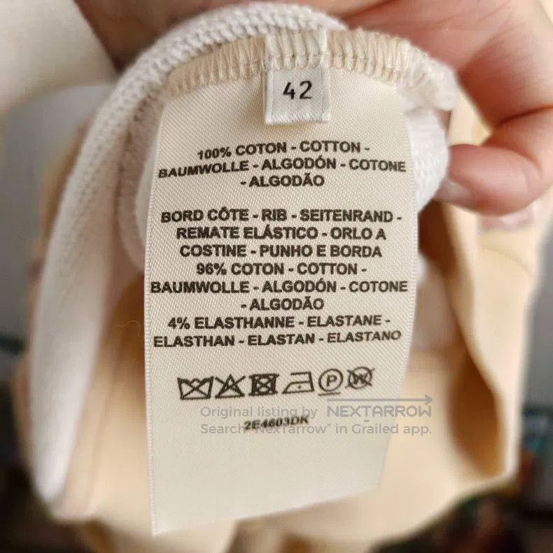 Hermes Hermes Cream Colored Geometric Printed Round Neck Sweatshi Size M / US 6-8 / IT 42-44 - 4 Thumbnail