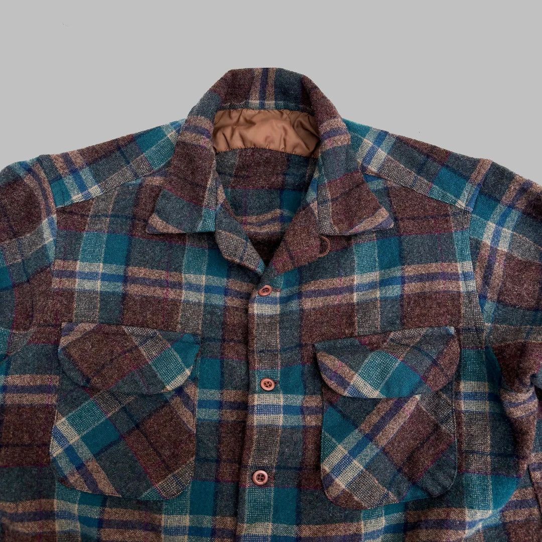 Pendleton Pendleton 1970 70s 60s Vintage L/S USA Made Flannel Shirt Size US M / EU 48-50 / 2 - 2 Thumbnail