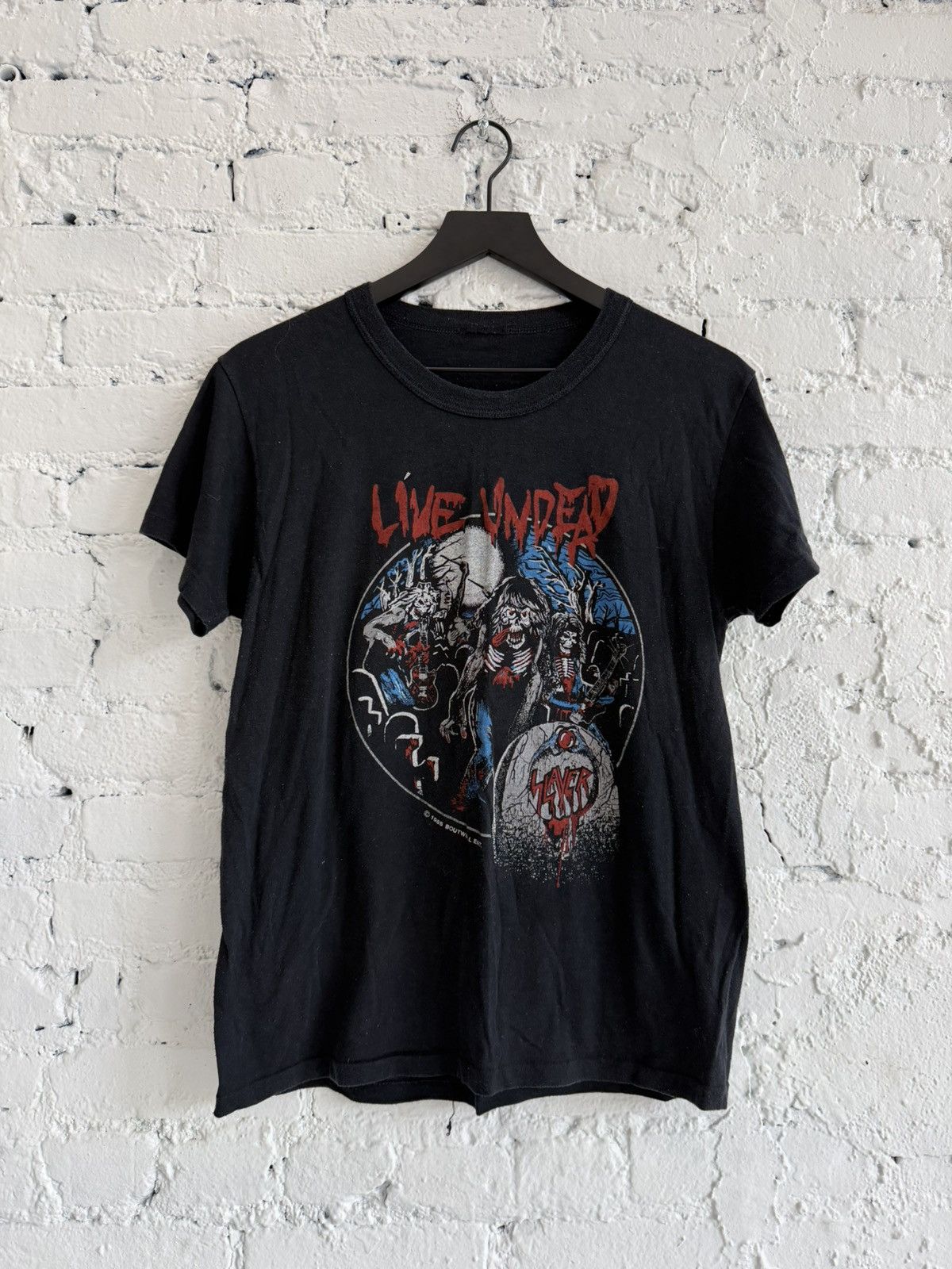 Vintage 1985 SLAYER ‘LIVE UNDEAD’ TEE Size US M / EU 48-50 / 2 - 1 Thumbnail