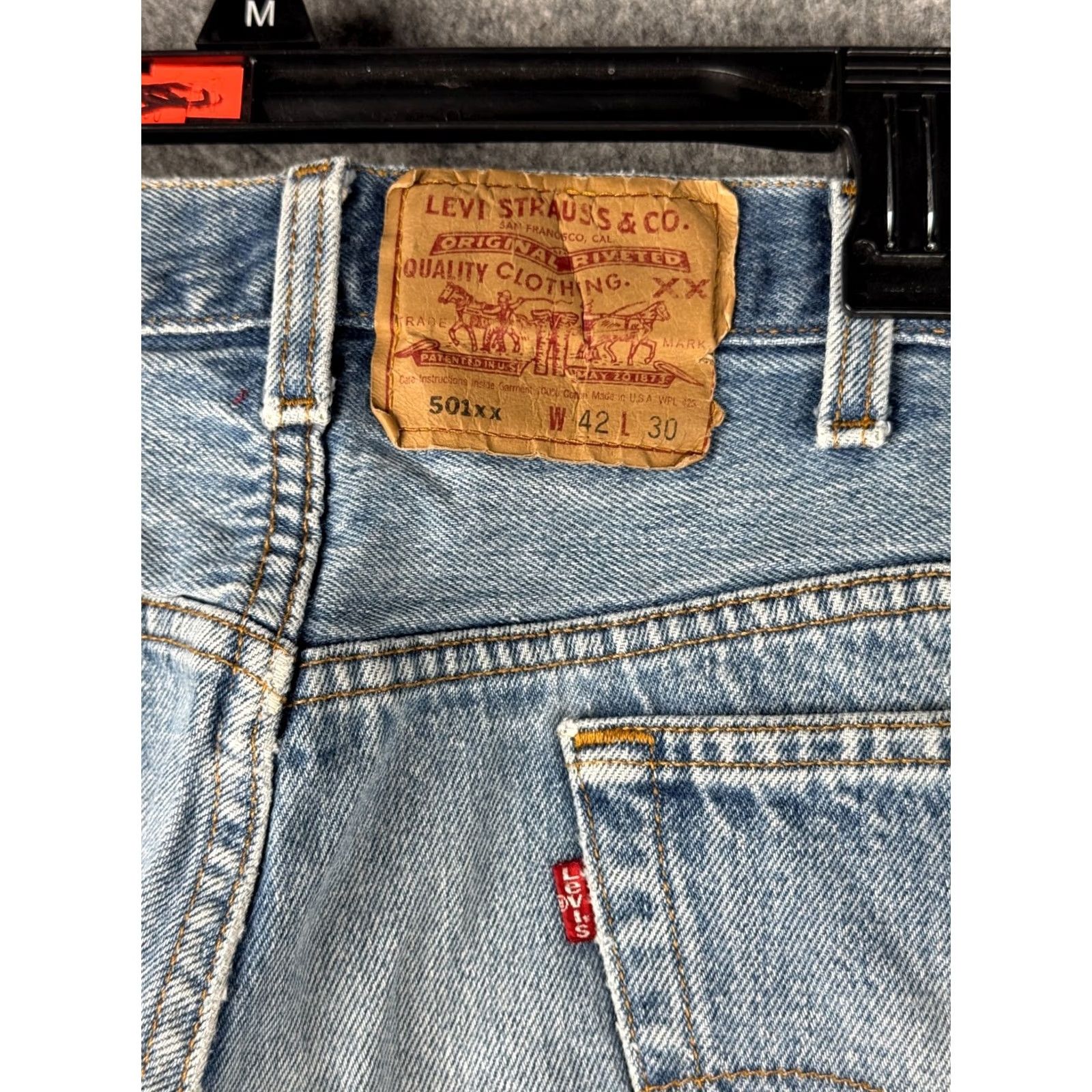 Levi's VINTAGE Levi's 501 Jeans Men's 42 x 30 Blue Medium Faded USA Regular Size US 36 / EU 52 - 6 Thumbnail