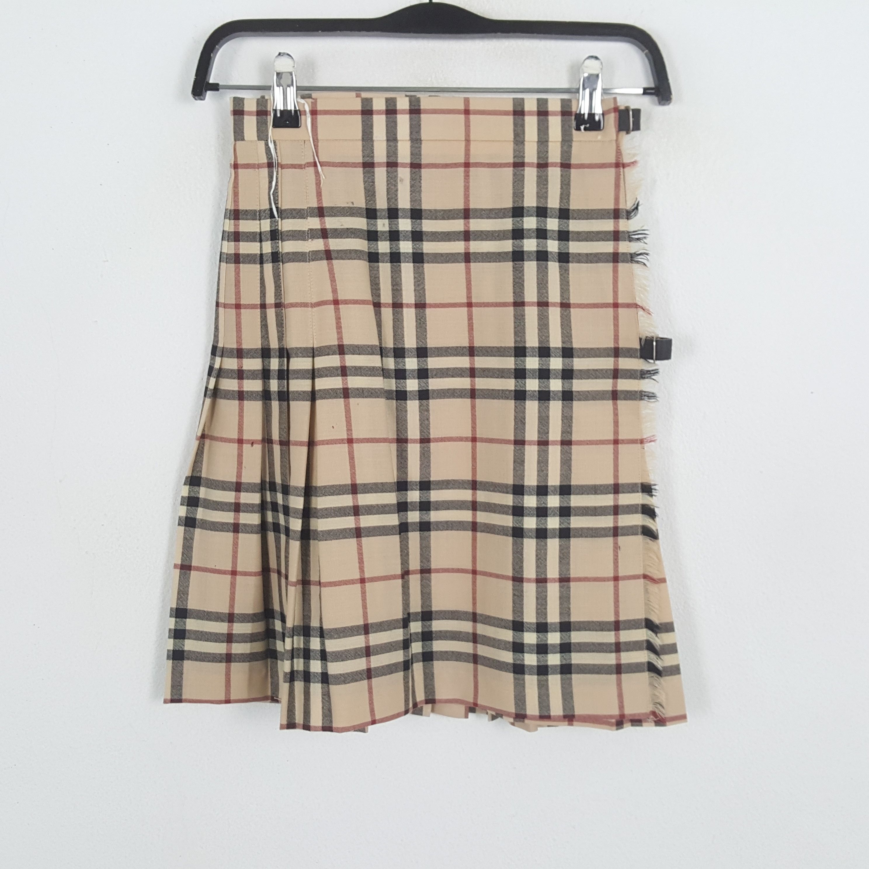 Burberry × Vintage BURBERRY LONDON Luxury Brand Nova Check Design Skirt Size 22" - 3 Thumbnail