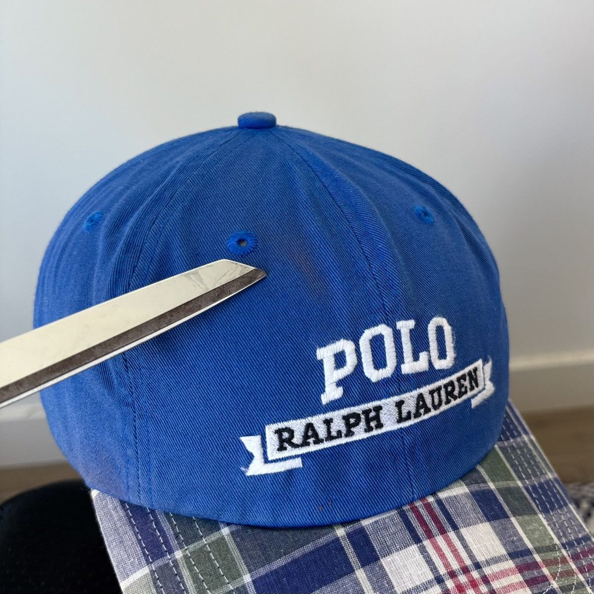Polo Ralph Lauren Vintage Polo Sport Plaid Uni Spellout Banner Hat Stadium Size ONE SIZE - 9 Thumbnail