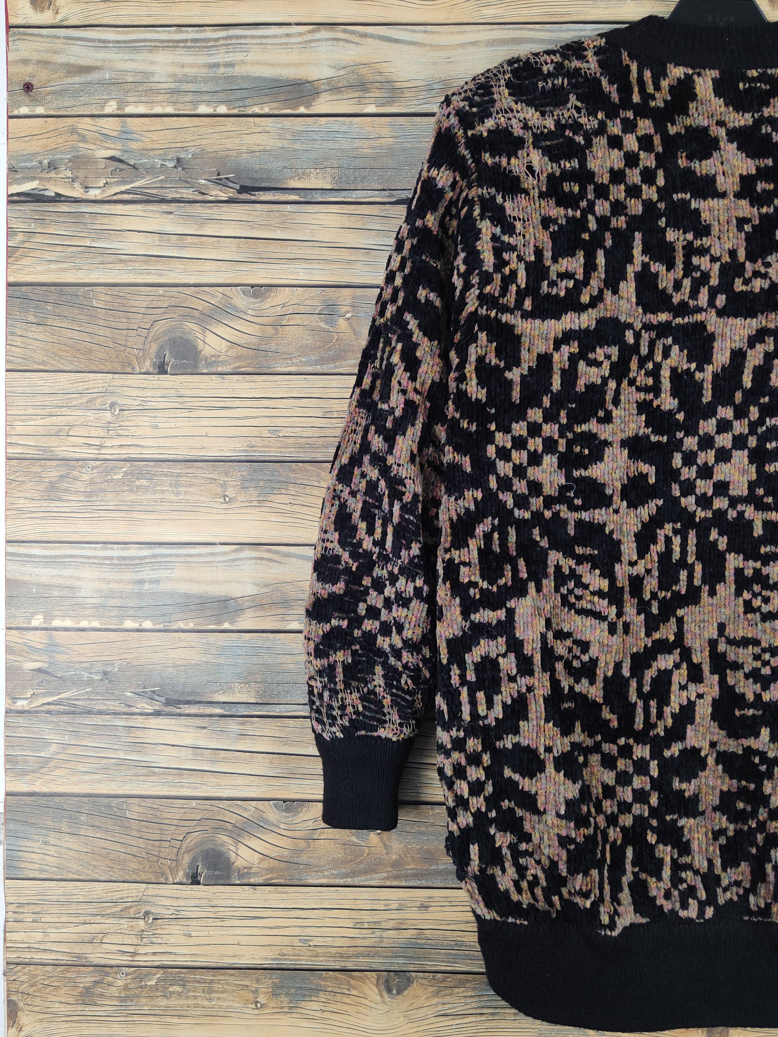 Japanese Brand × Vintage Acceilando Black Brown Knitwear Sweaters #W2165 Size M / US 6-8 / IT 42-44 - 10 Thumbnail