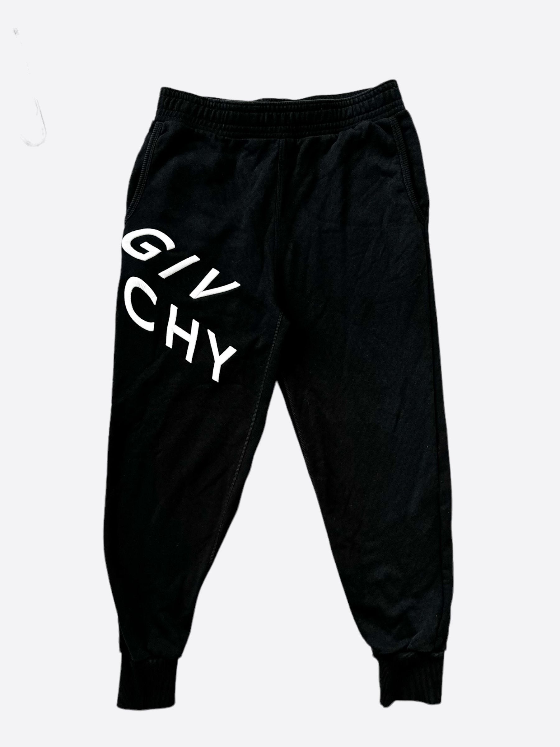 Givenchy Givenchy Black & White Embroidered Sweatpants Size US 38 / EU 54 - 1 Thumbnail