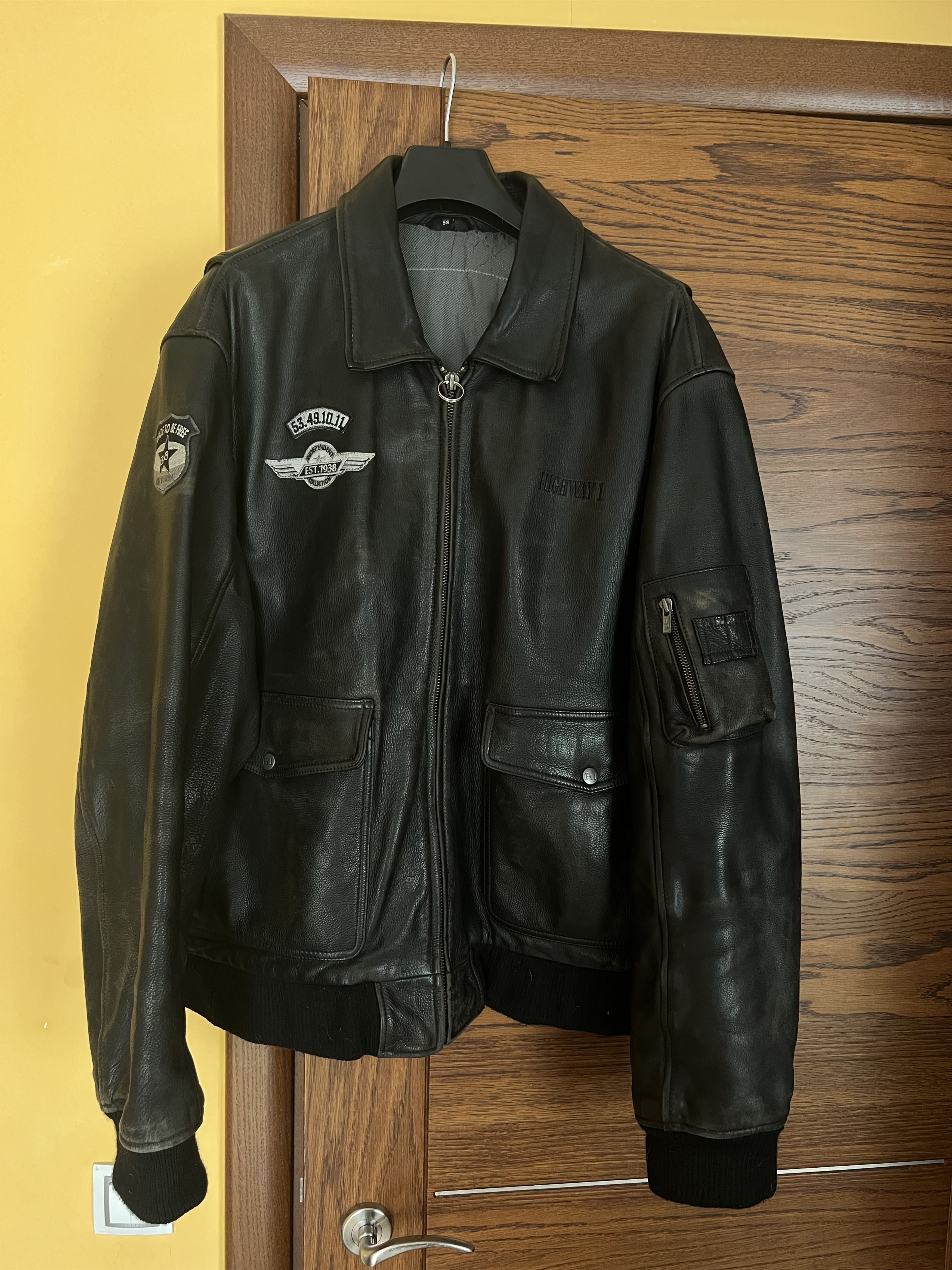 Vintage Vintage Highway Racing Real Leather Biker Jacket Size US XXL / EU 58 / 5 - 1 Thumbnail