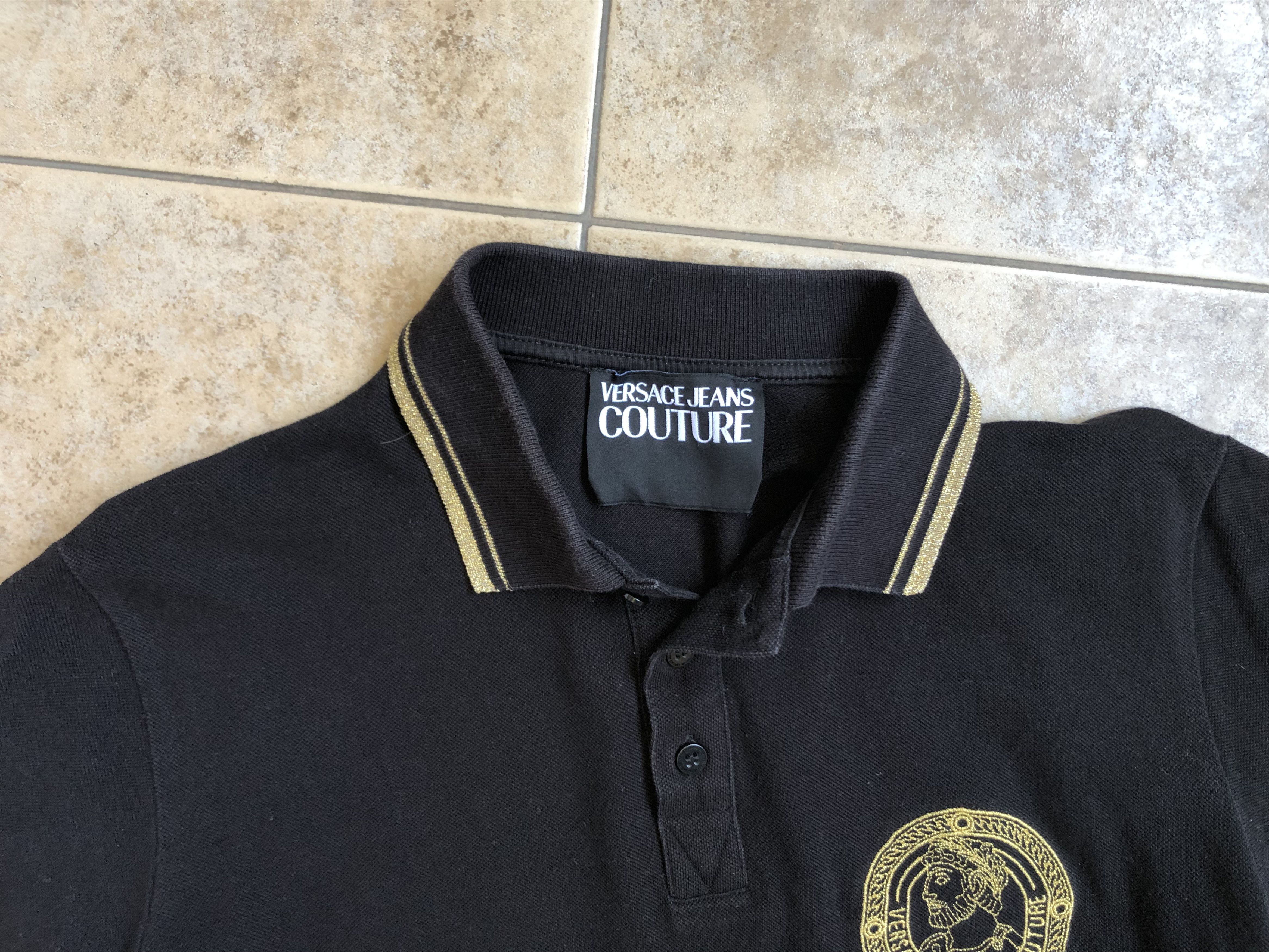 Versace Jeans Couture Versace Jeans Couture Black Polo T-Shirt Cotton Size US S / EU 44-46 / 1 - 15 Thumbnail